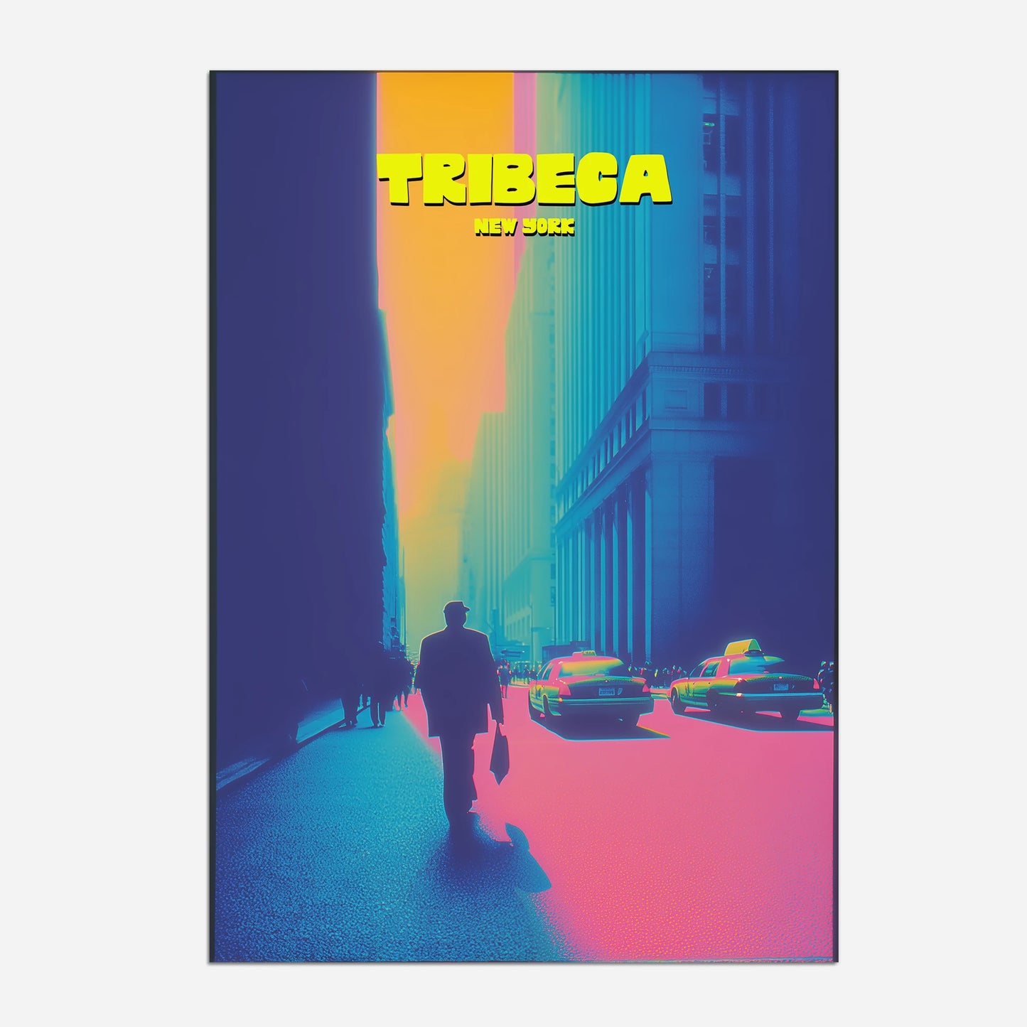 Tribeca New York Manhattan America Travel Poster