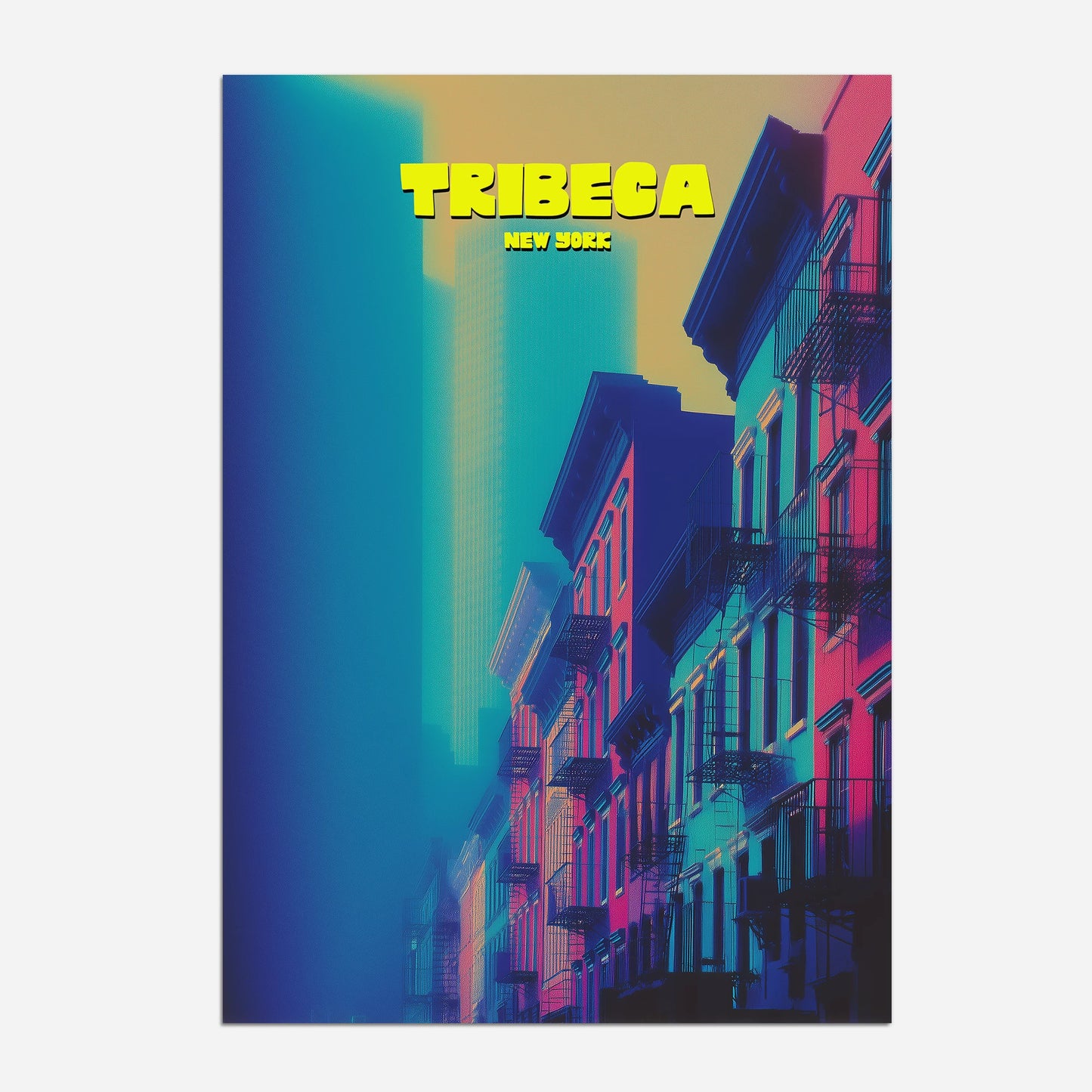 Tribeca New York Manhattan America Travel Poster