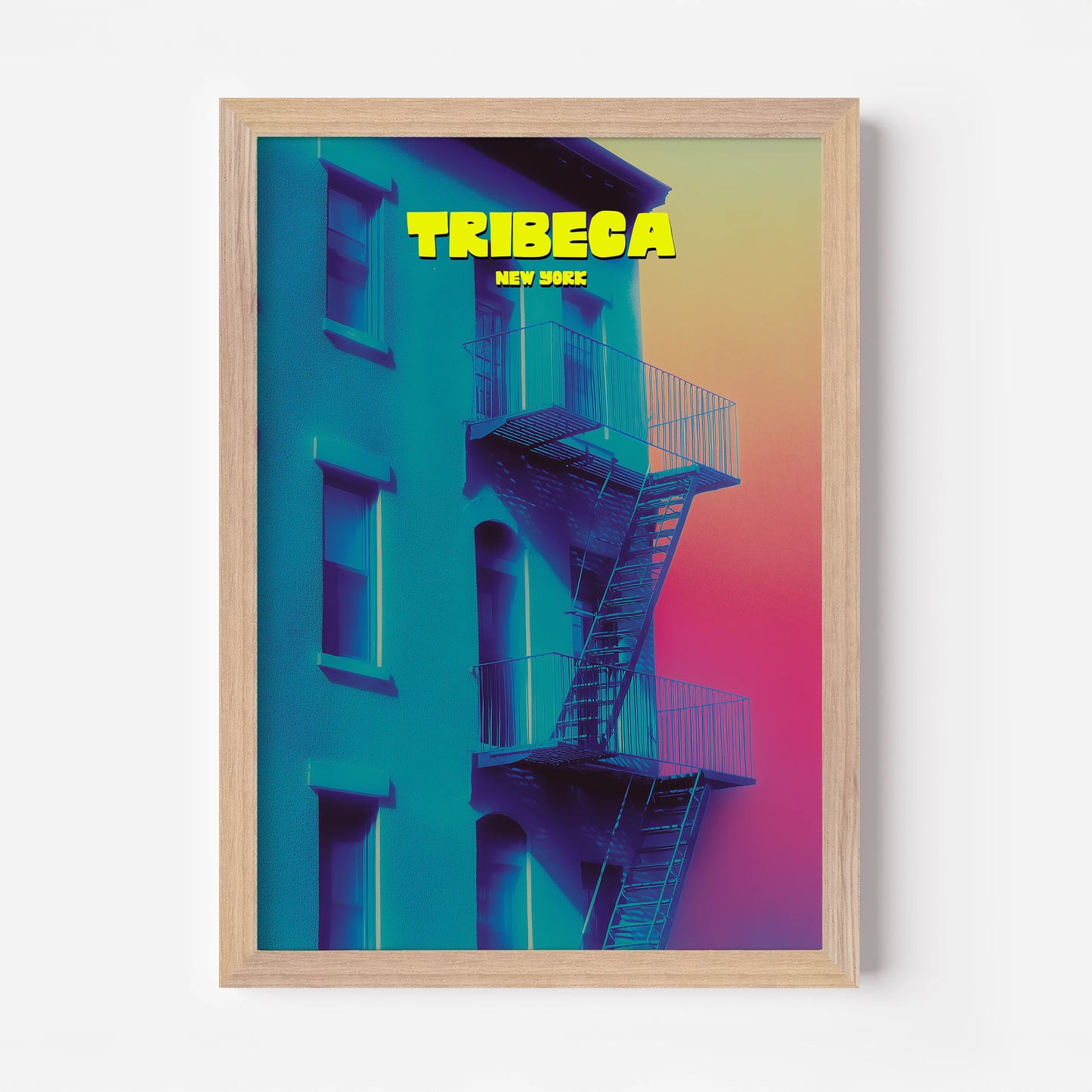 Tribeca New York Manhattan America Travel Poster