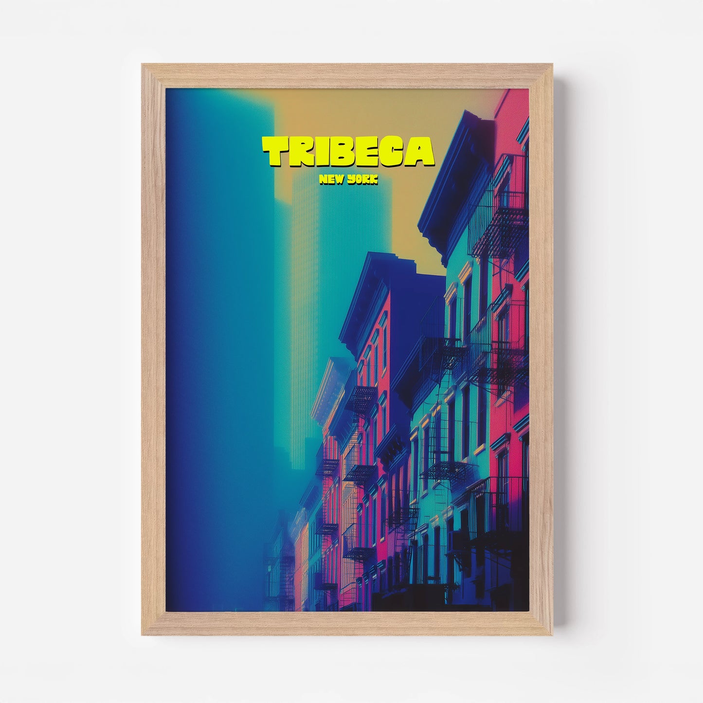 Tribeca New York Manhattan America Travel Poster