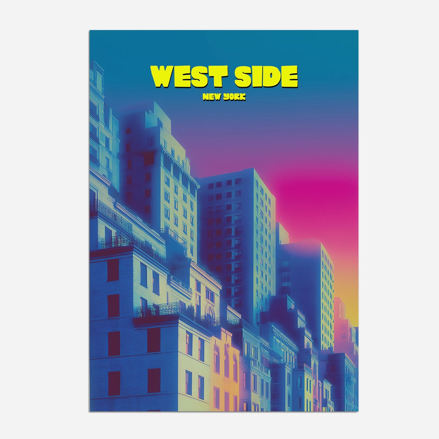 West Side New York Manhattan America Travel Poster