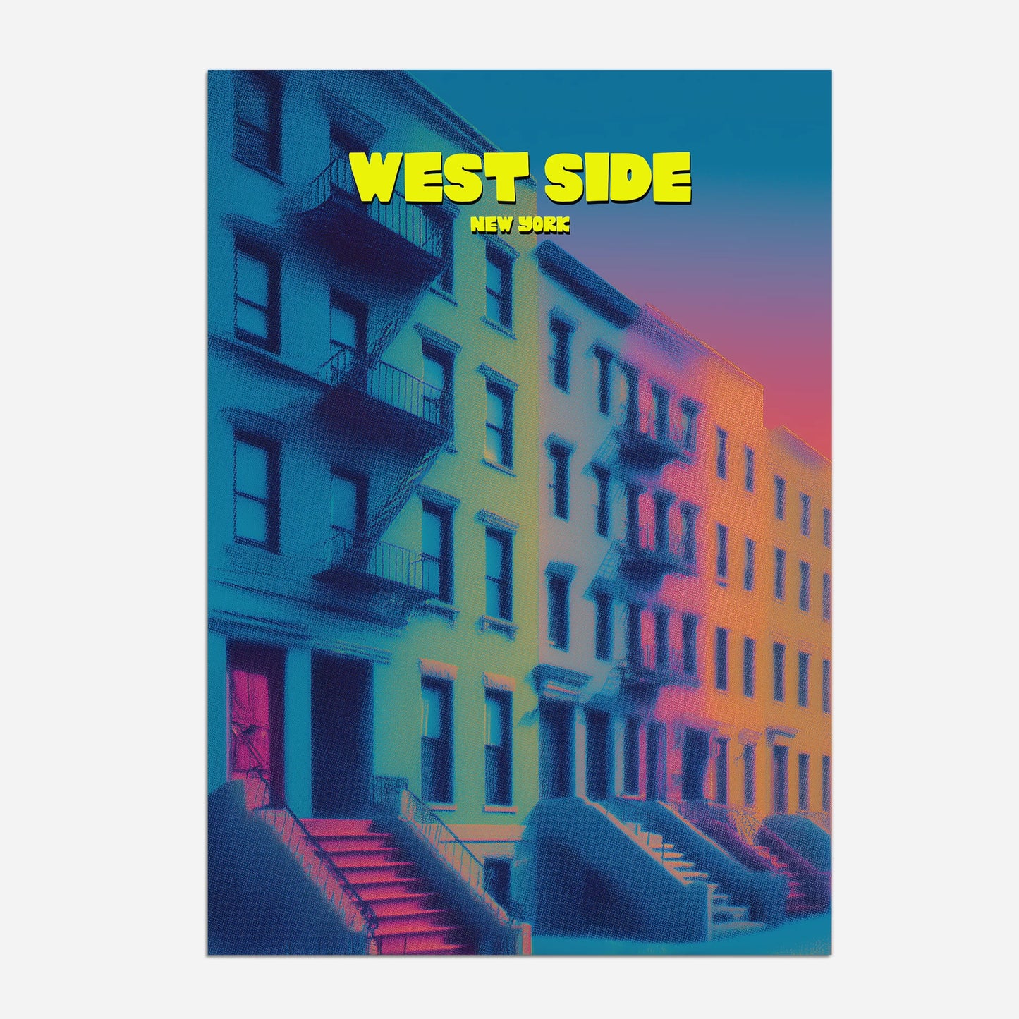 West Side New York Manhattan America Travel Poster