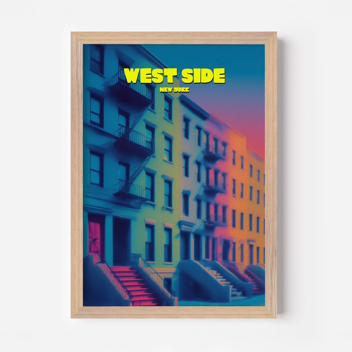 West Side New York Manhattan America Travel Poster