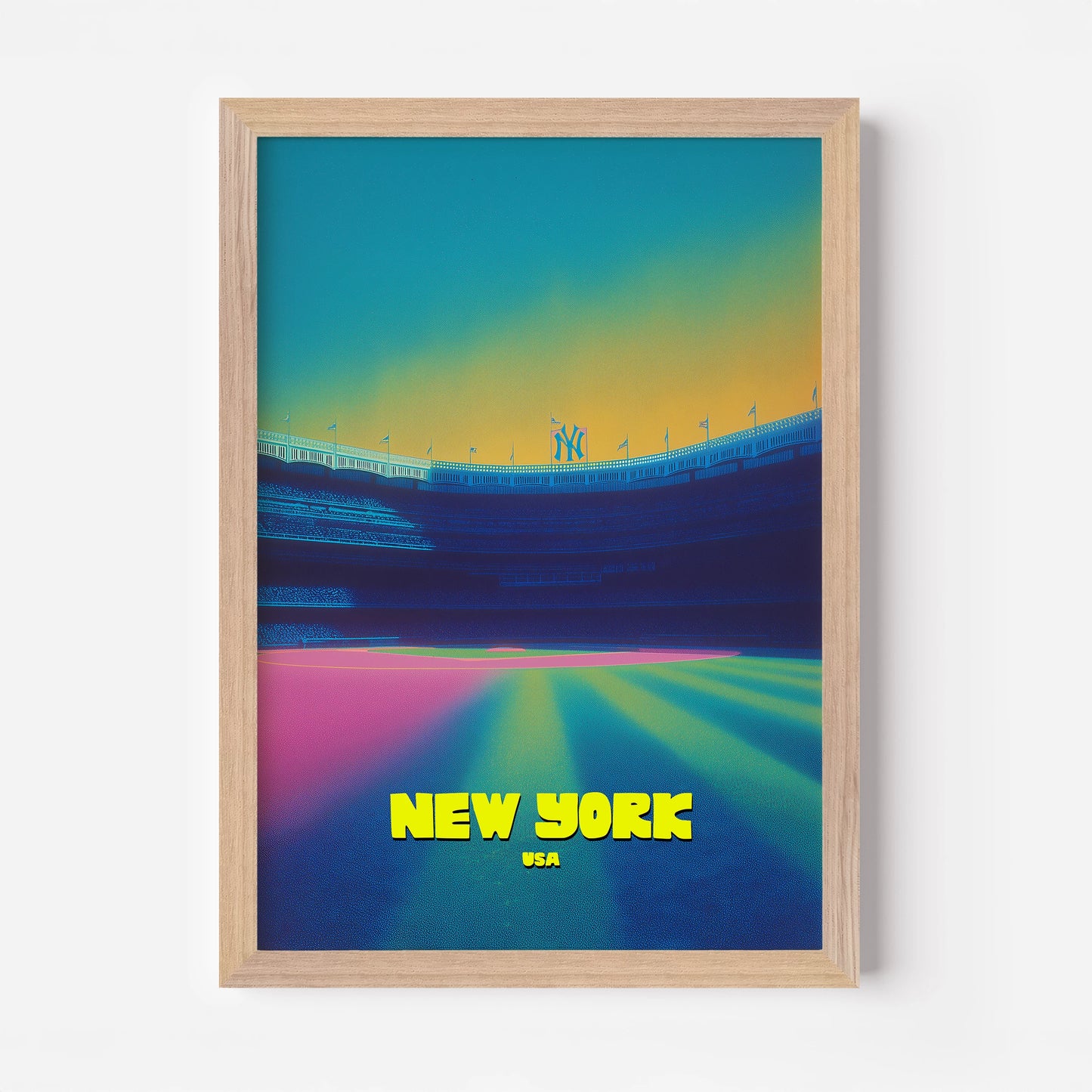Yankee Stadium Baseball New York Manhattan America Travel Poster