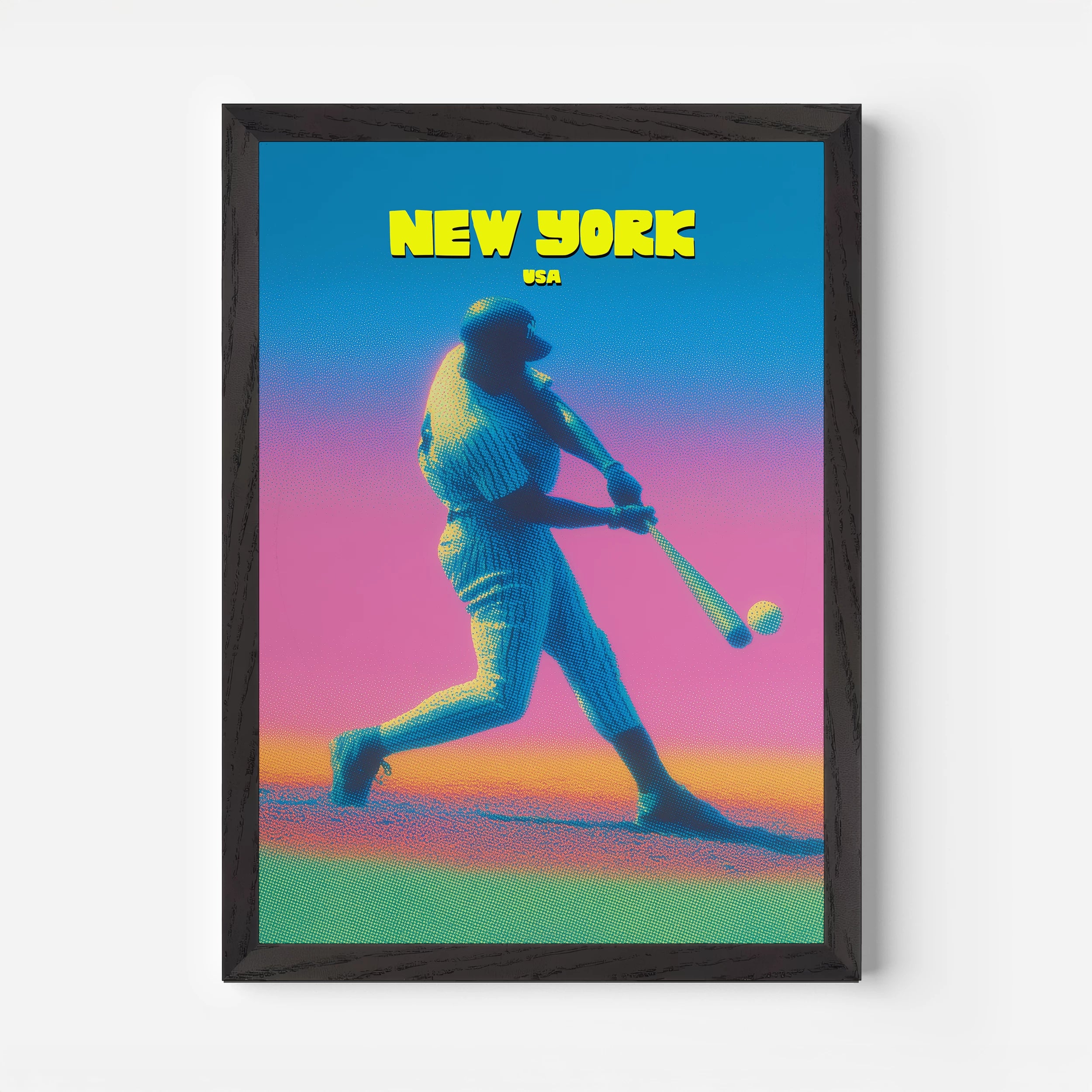 Yankees Baseball New York Manhattan America Travel Poster
