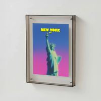 Coloured Transparent Acrylic Picture Frame - Grey
