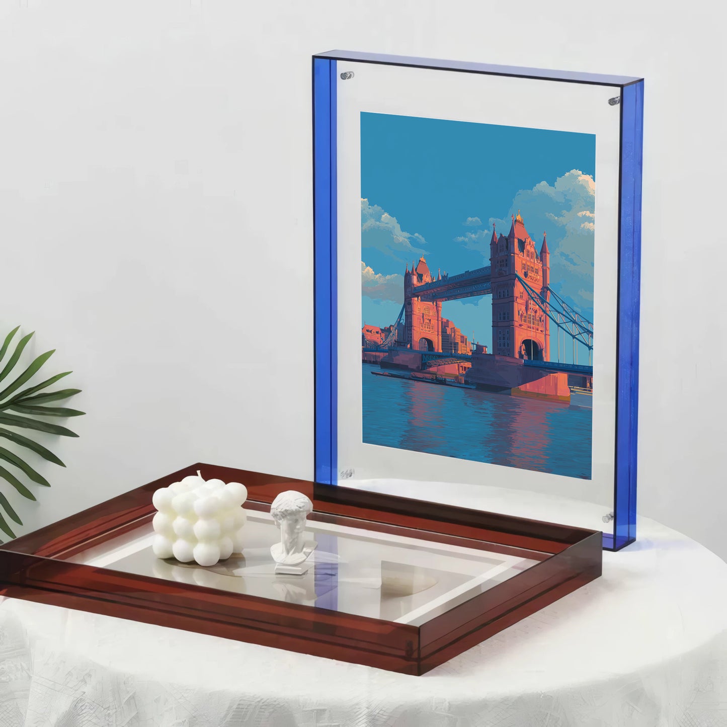Coloured Transparent Acrylic Picture Frame - Blue