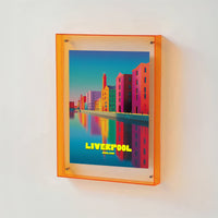 Coloured Transparent Acrylic Picture Frame - Orange