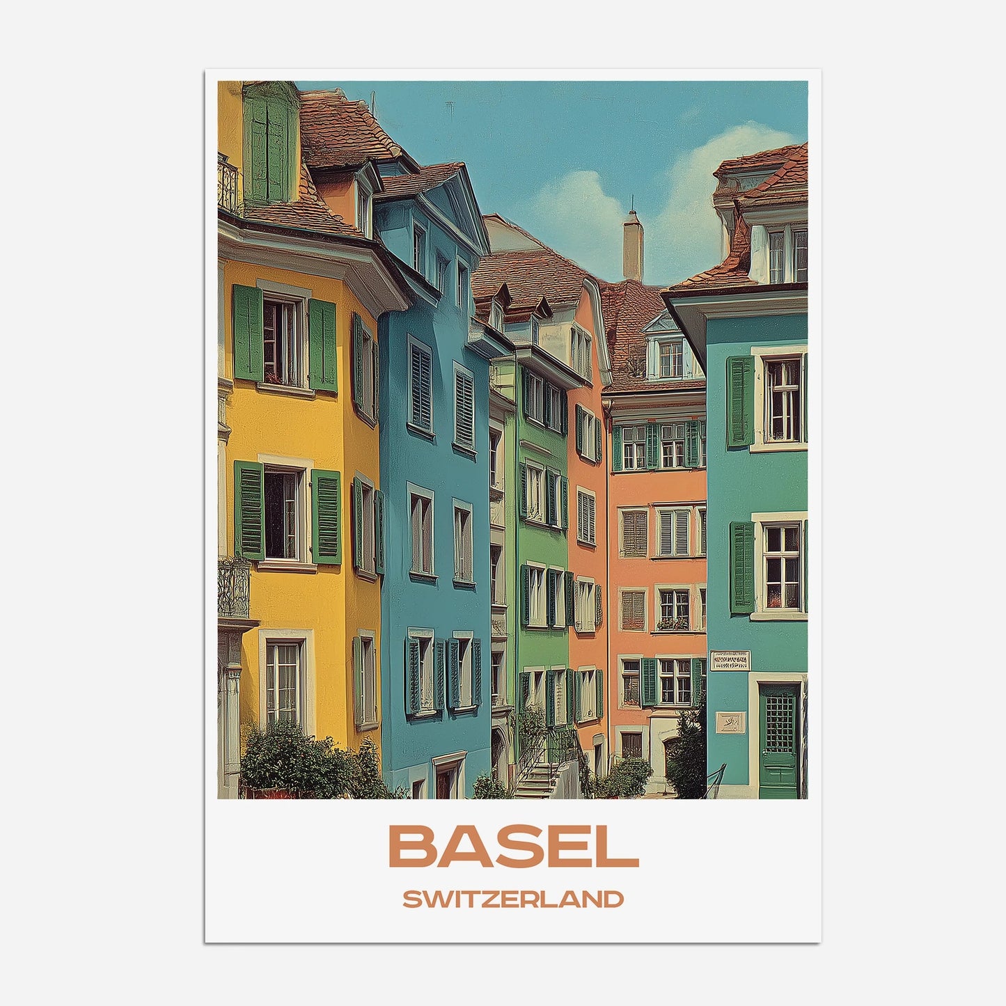 Basel Switzerland Europe Travel Poster - Postered