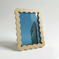 Magnetic Modular Wavey Plastic Frame - Beige - 5x7 Inch