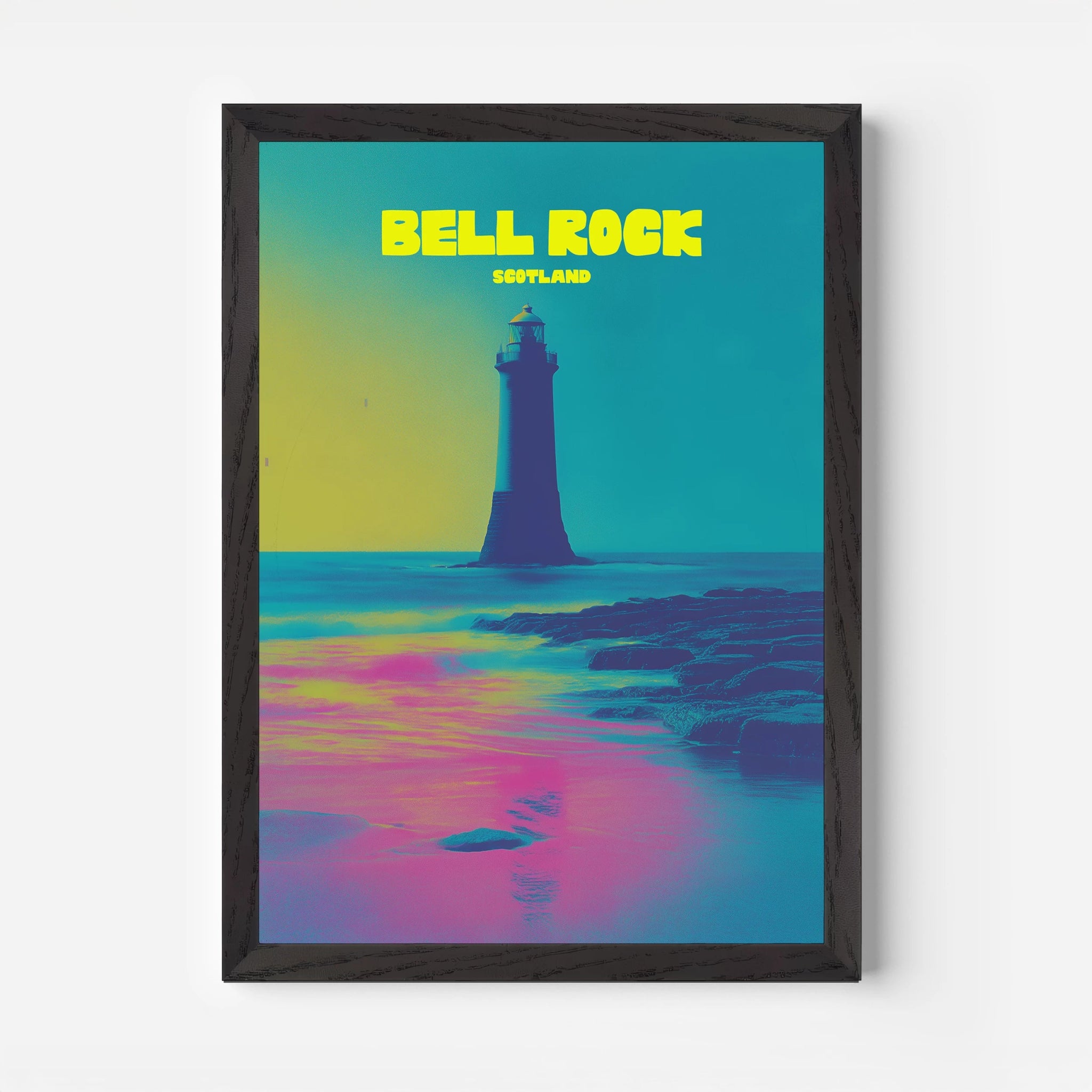 Bell Rock Lighthouse Scotland Travel Poster - Postered