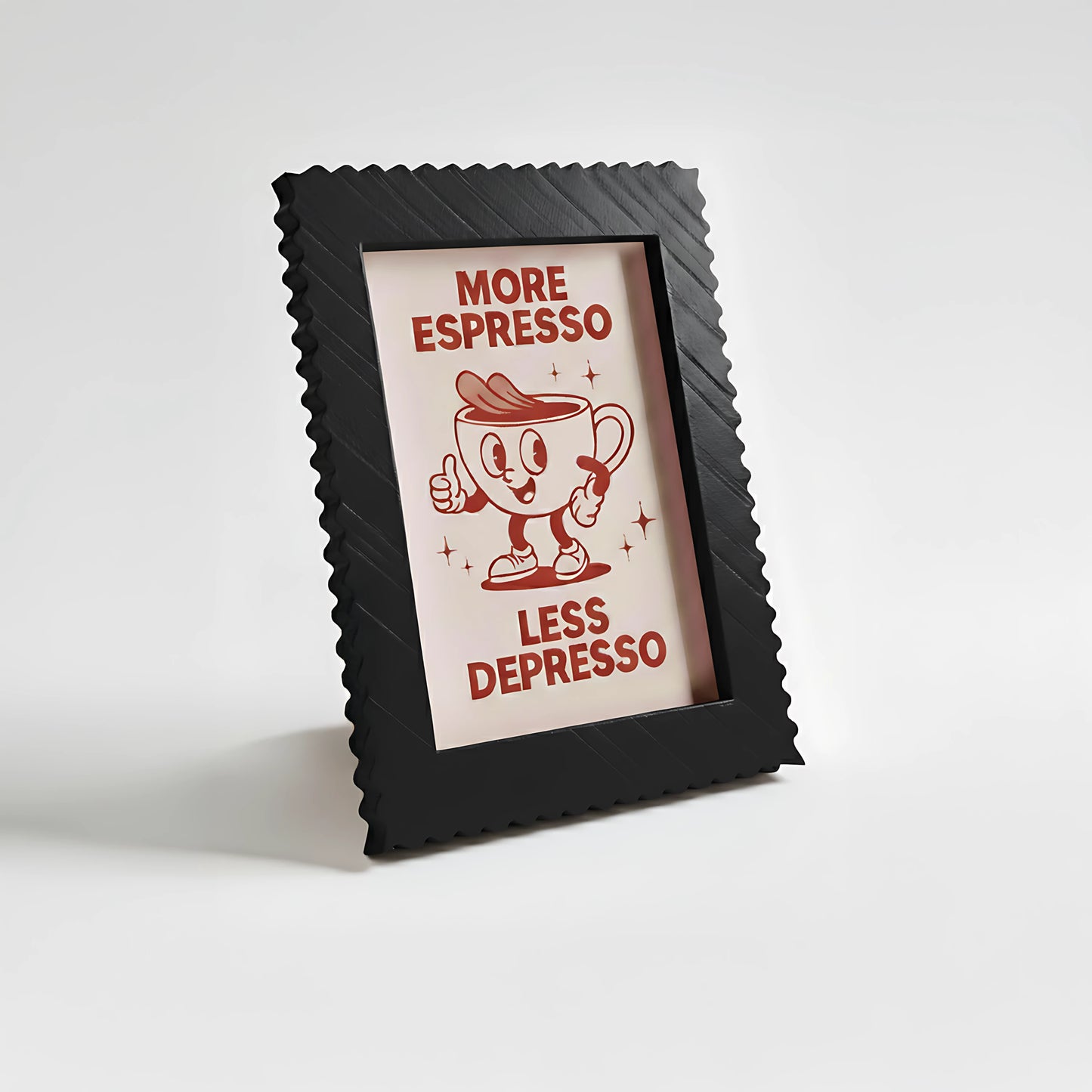 Magnetic Modular Squiggle Plastic Frame - Black - 5x7 Inch