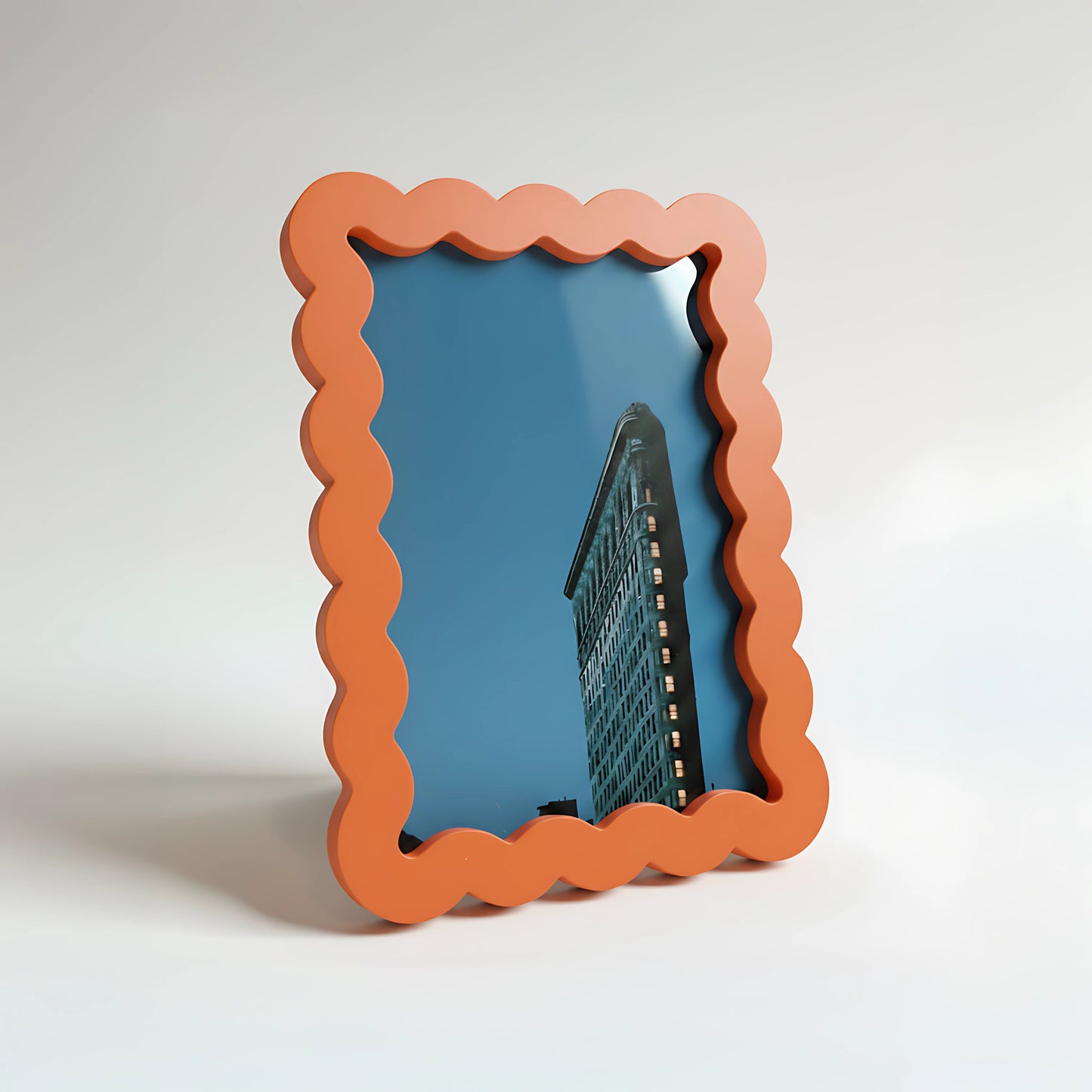Magnetic Modular Wavey Plastic Frame - Blood Orange - 5x7 Inch