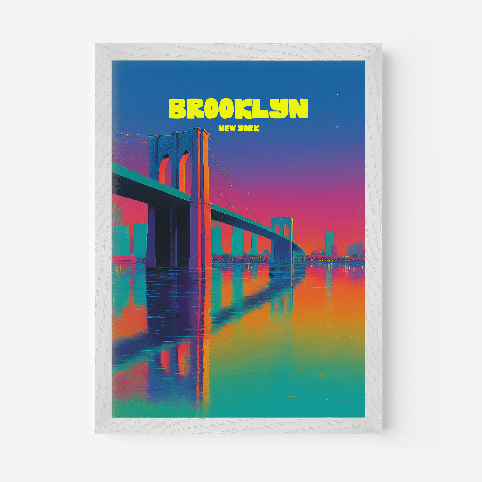 Brooklyn Bridge New York Travel Poster - Postered