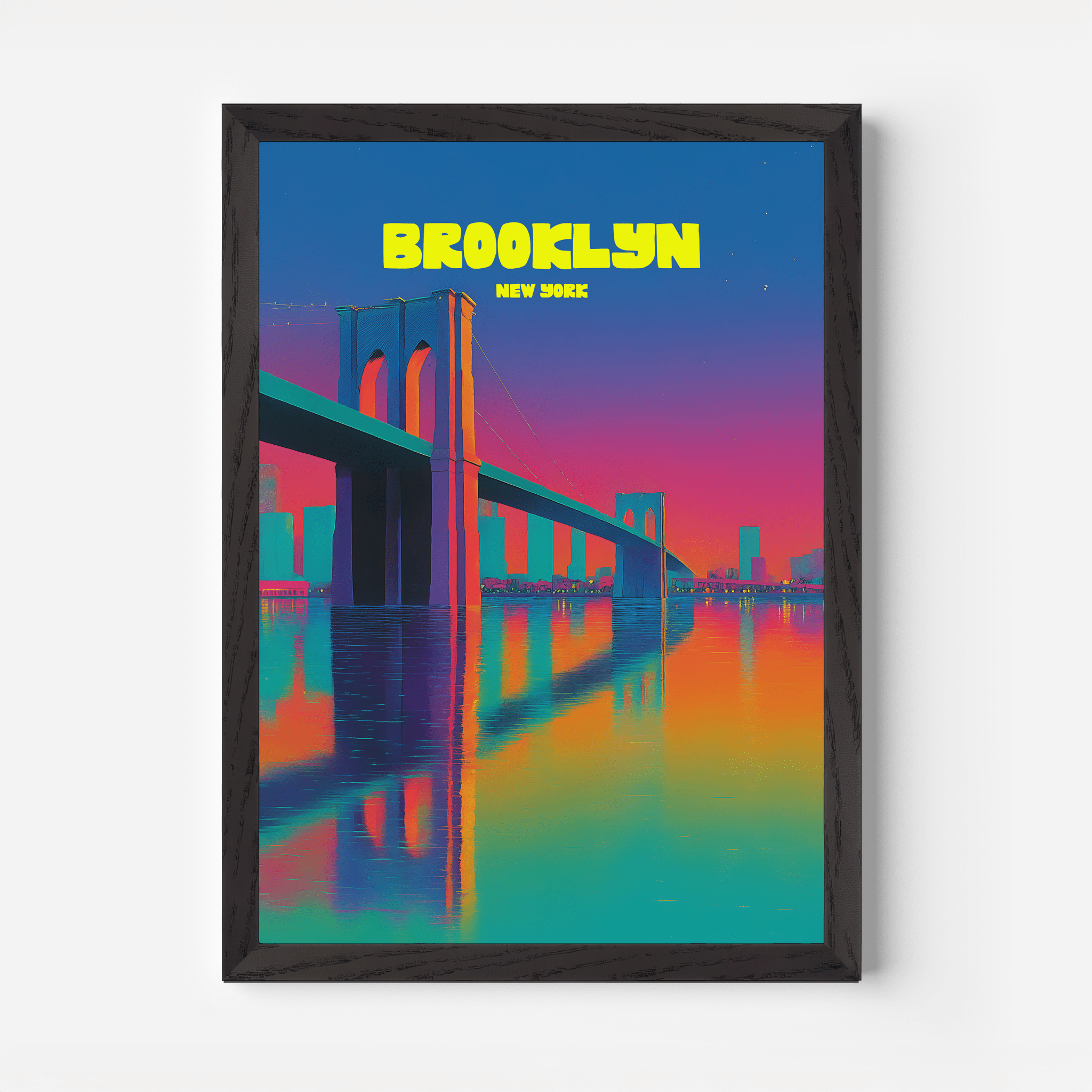 Brooklyn Bridge New York Travel Poster - Postered