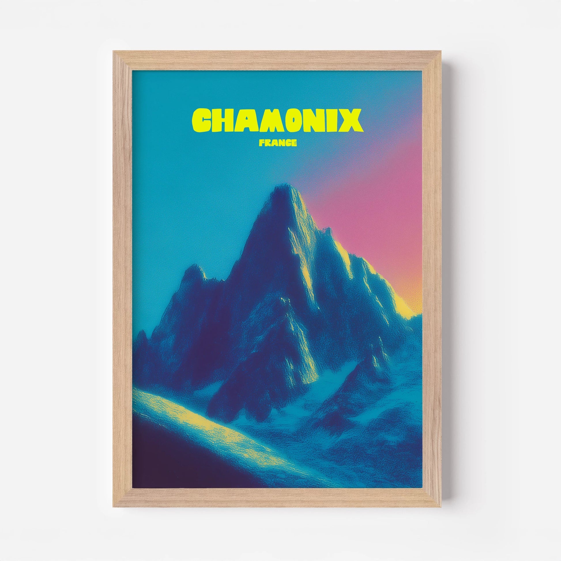 Chamonix France Ski Travel Poster - Postered