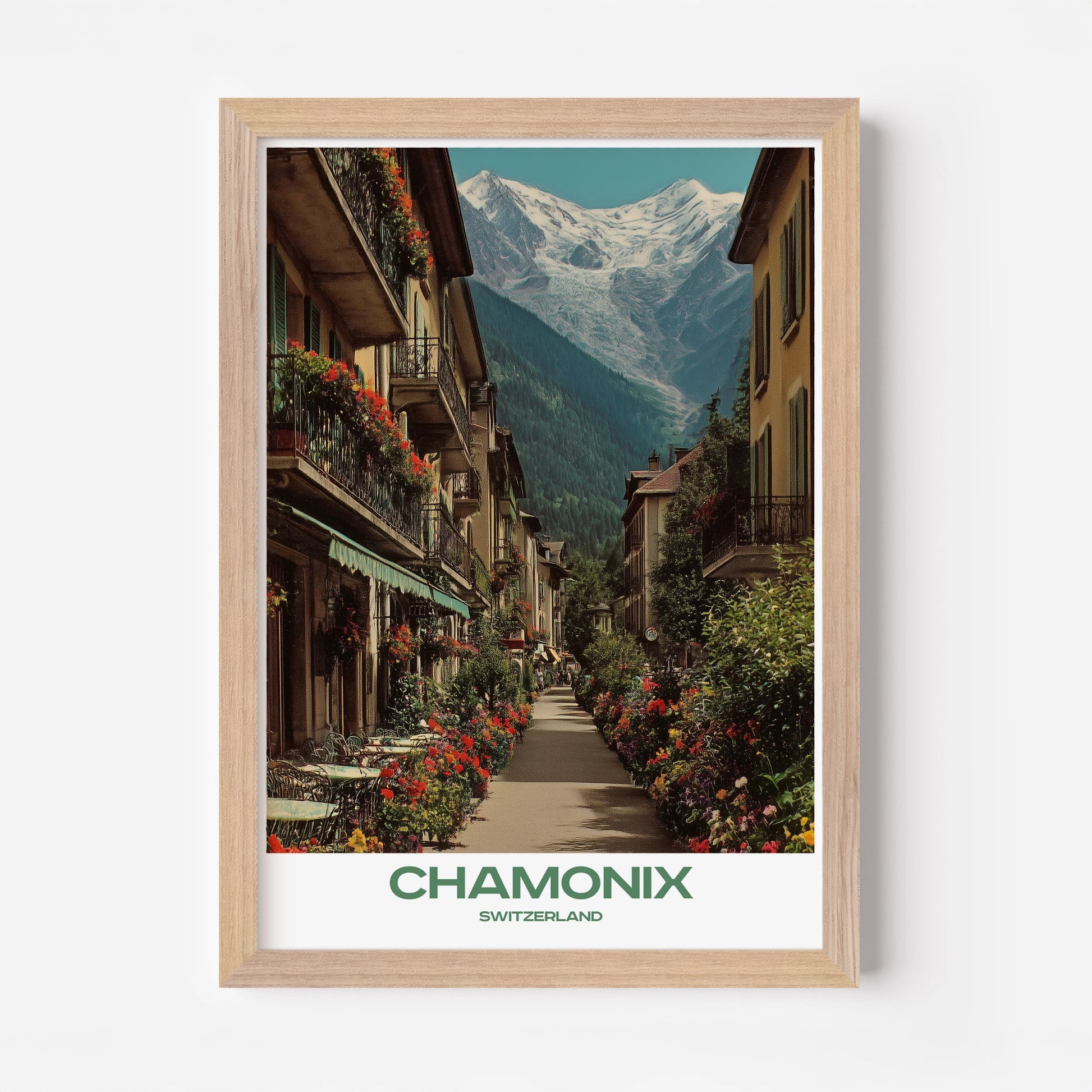 Chamonix Switzerland Europe Travel Poster - Postered