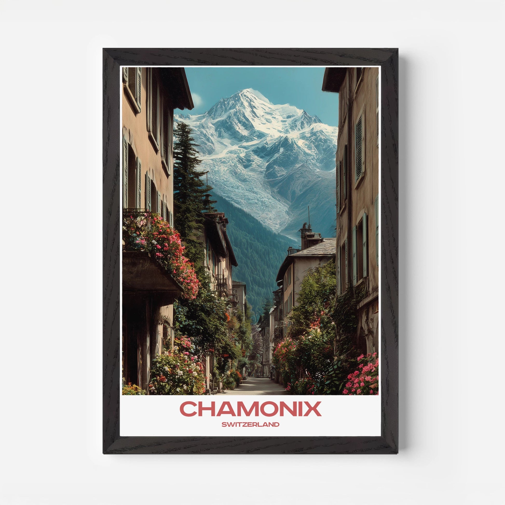 Chamonix Switzerland Europe Travel Poster - Postered