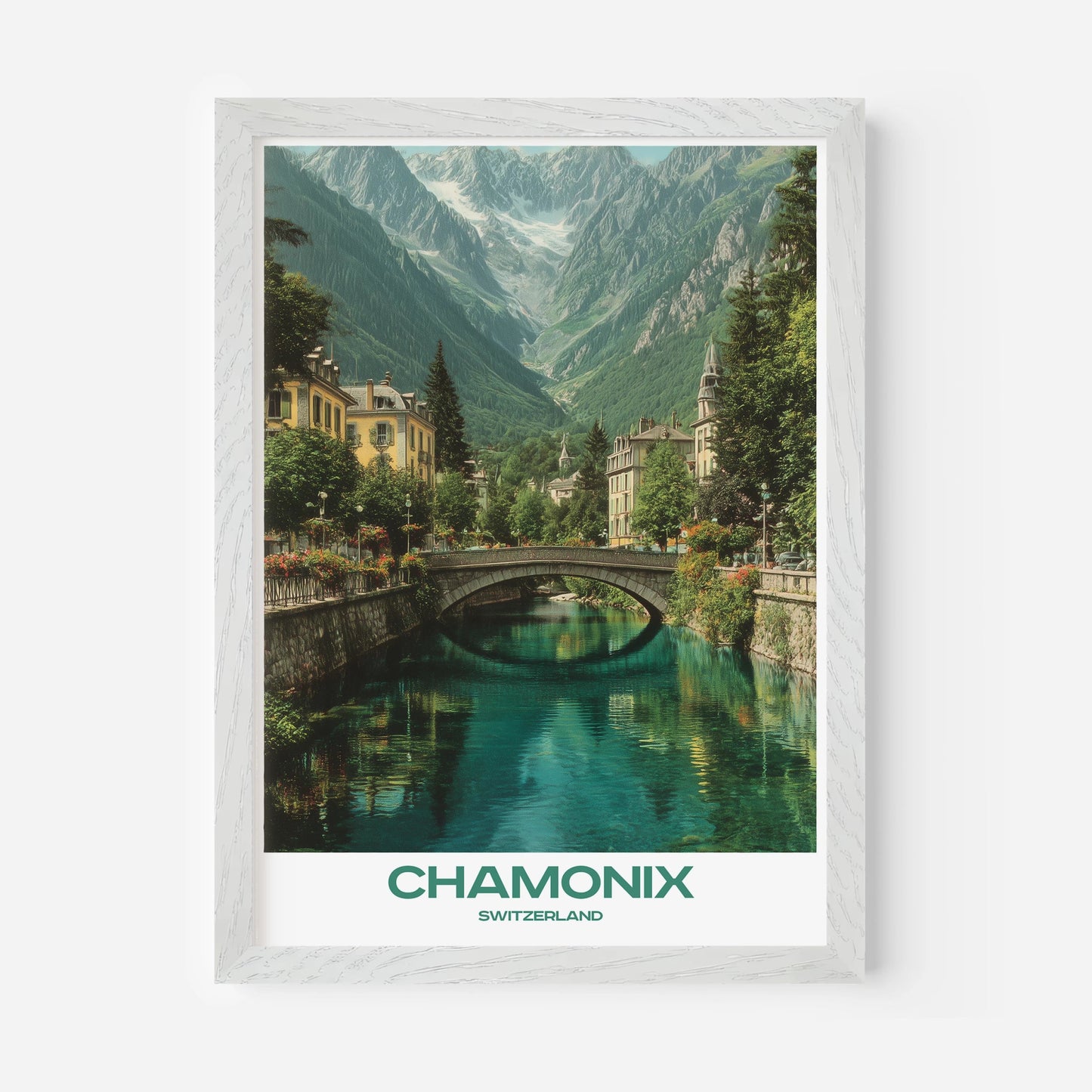 Chamonix Switzerland Europe Travel Poster - Postered