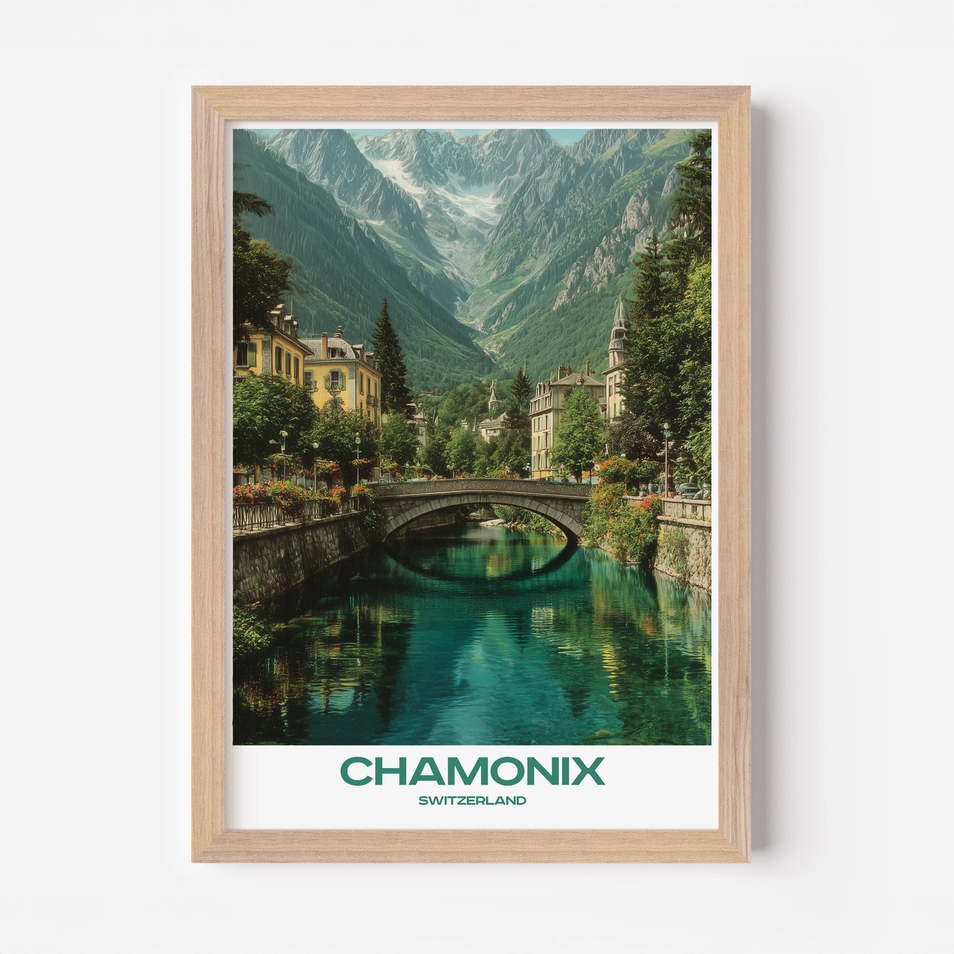 Chamonix Switzerland Europe Travel Poster - Postered