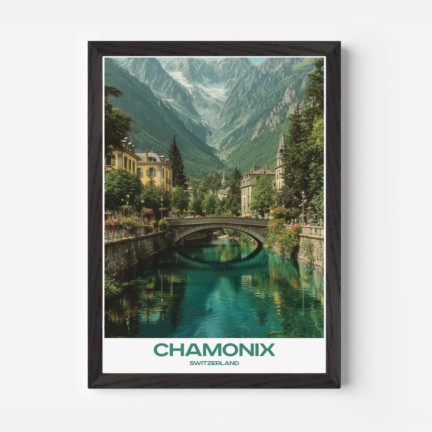 Chamonix Switzerland Europe Travel Poster - Postered