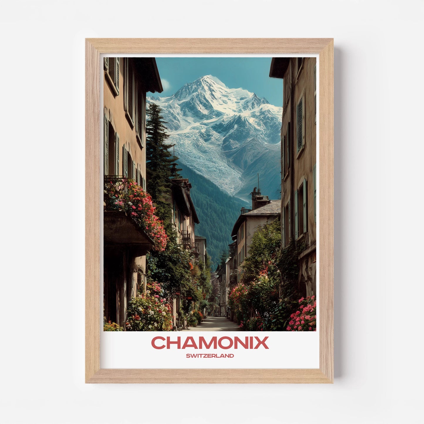 Chamonix Switzerland Europe Travel Poster - Postered