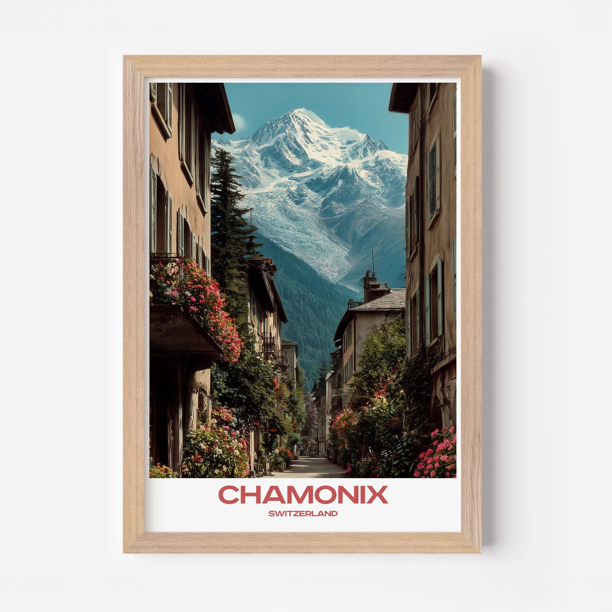 Chamonix Switzerland Europe Travel Poster - Postered
