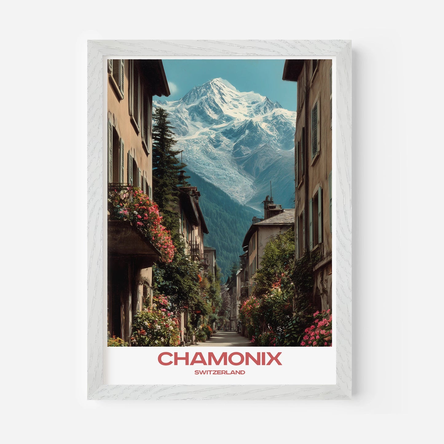 Chamonix Switzerland Europe Travel Poster - Postered