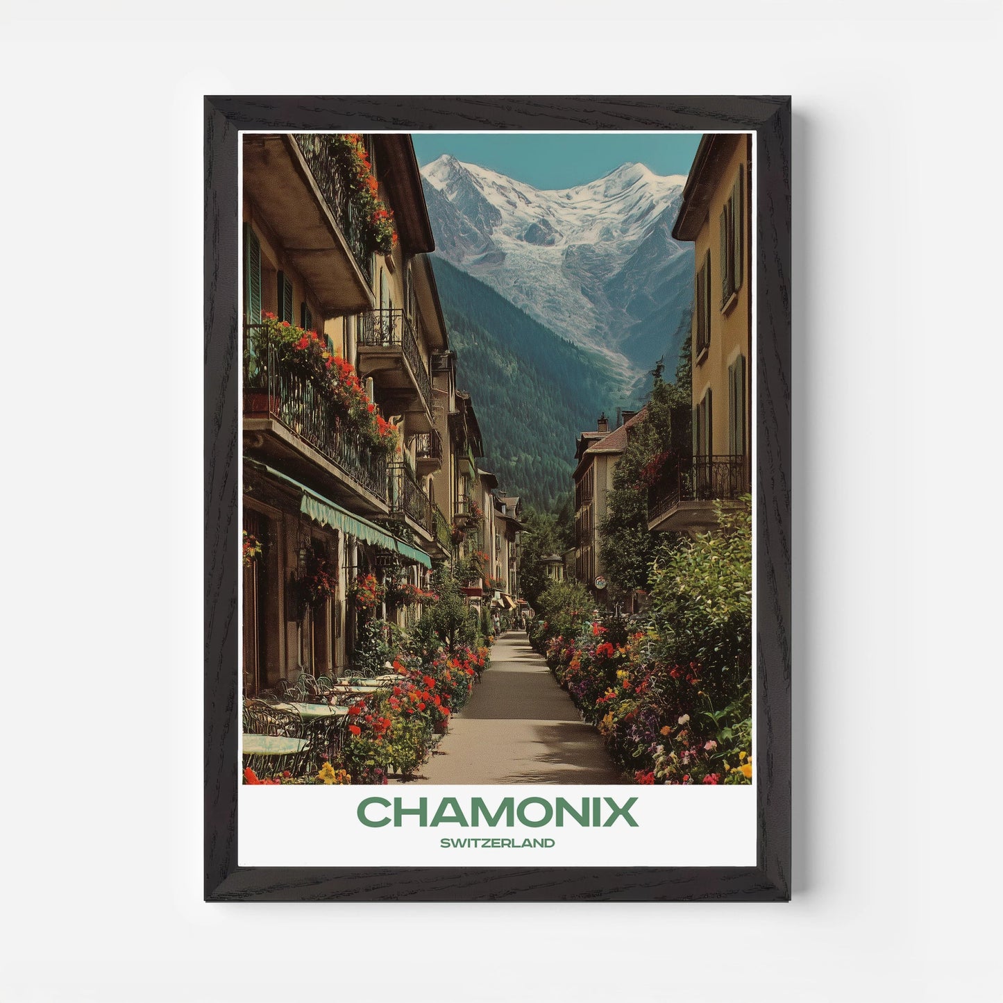 Chamonix Switzerland Europe Travel Poster - Postered