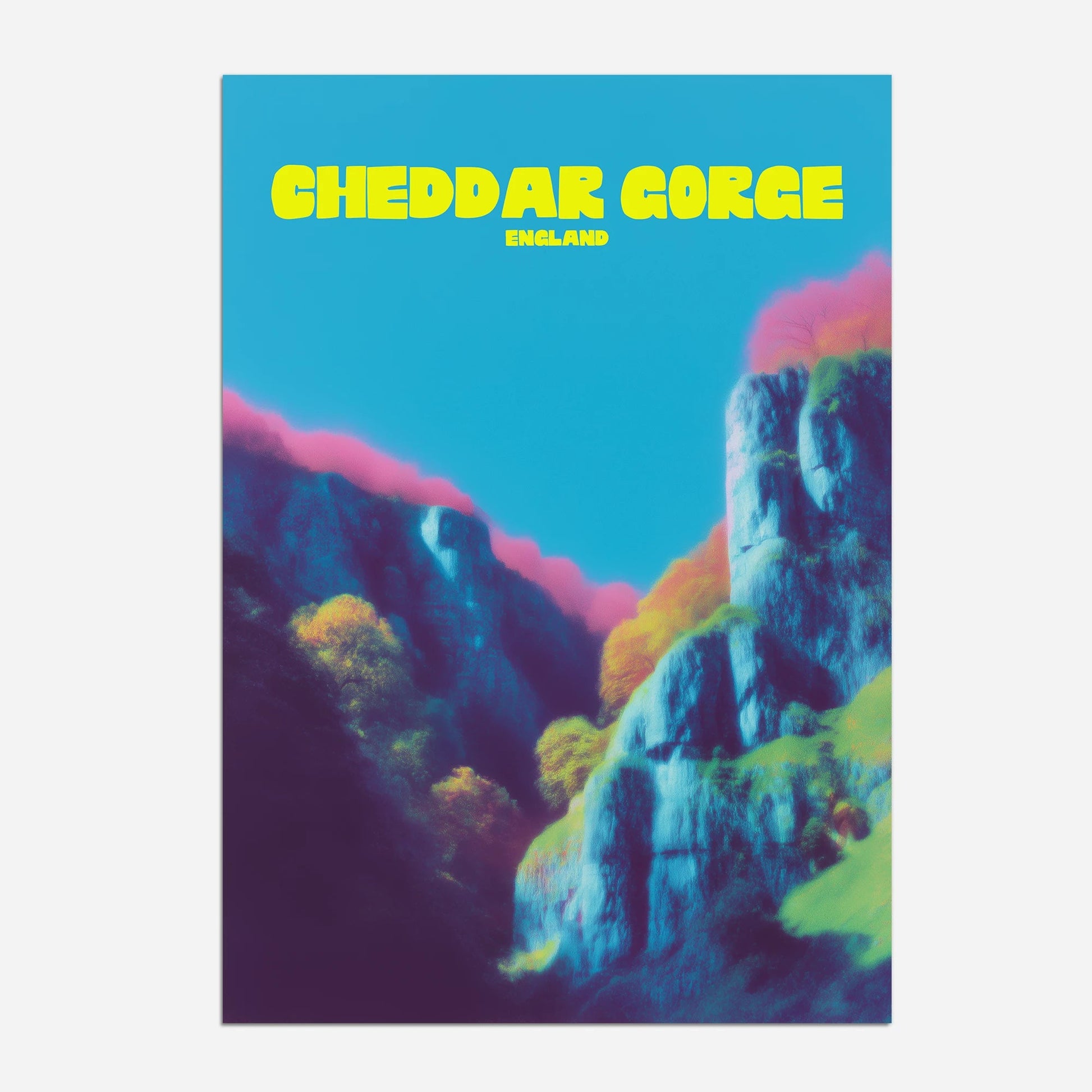 Cheddar Gorge Somerset England Travel Poster - Postered