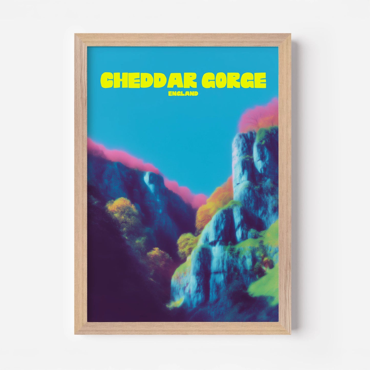 Cheddar Gorge Somerset England Travel Poster - Postered