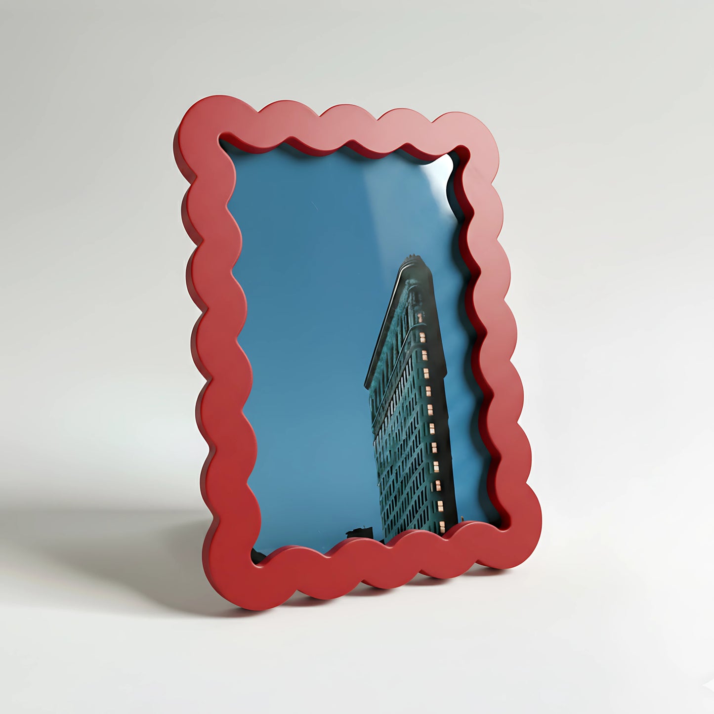 Magnetic Modular Wavey Plastic Frame - Cherry Red - 5x7 Inch