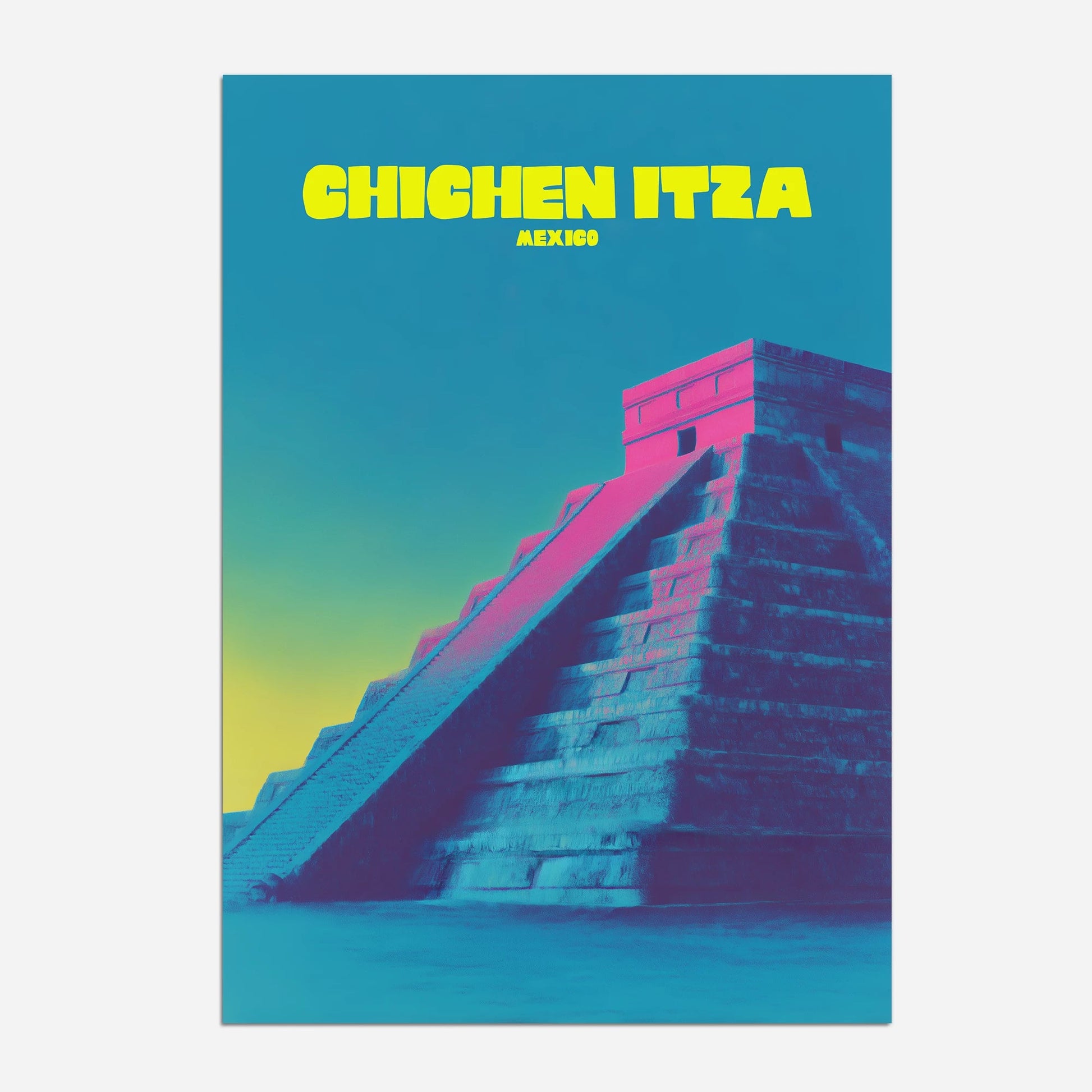 Chichen Itza Mexico Travel Poster - Postered