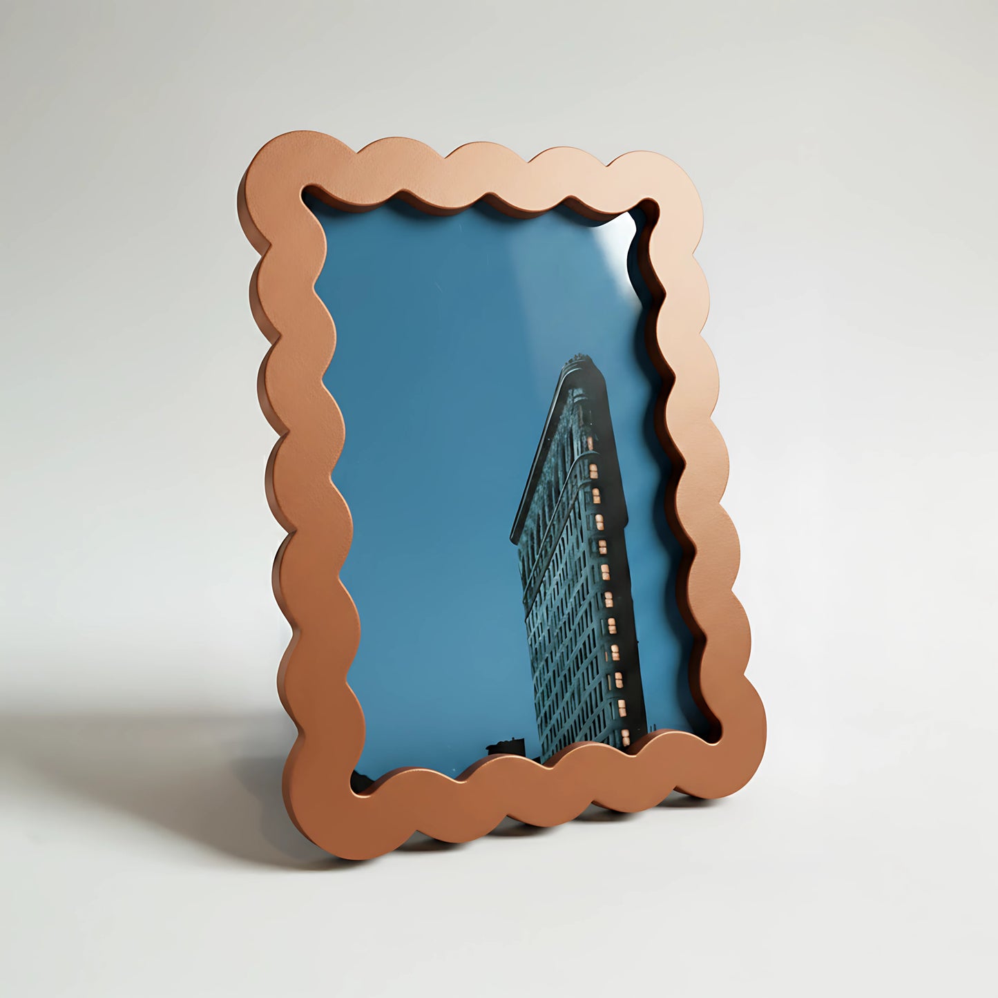 Magnetic Modular Wavey Plastic Frame - Copper - 5x7 Inch