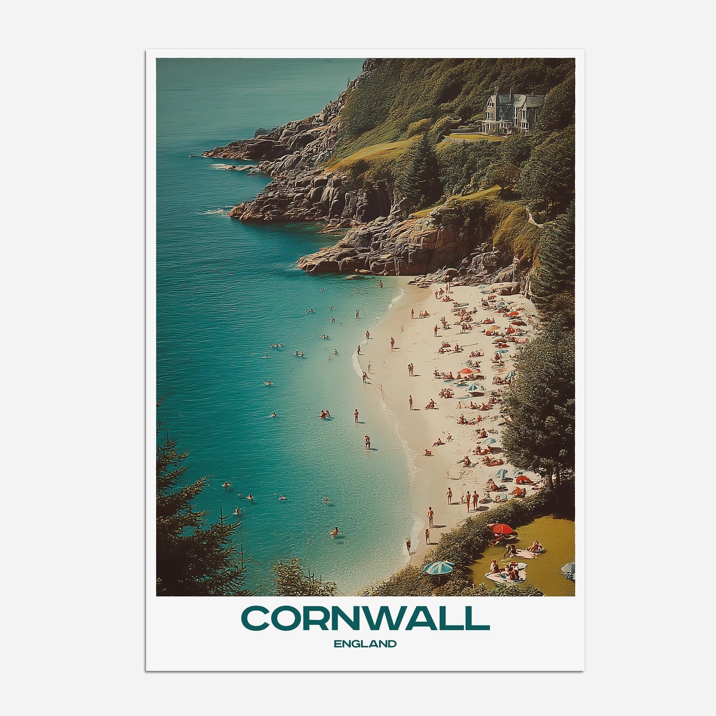 Cornwall England Europe Travel Poster - Postered