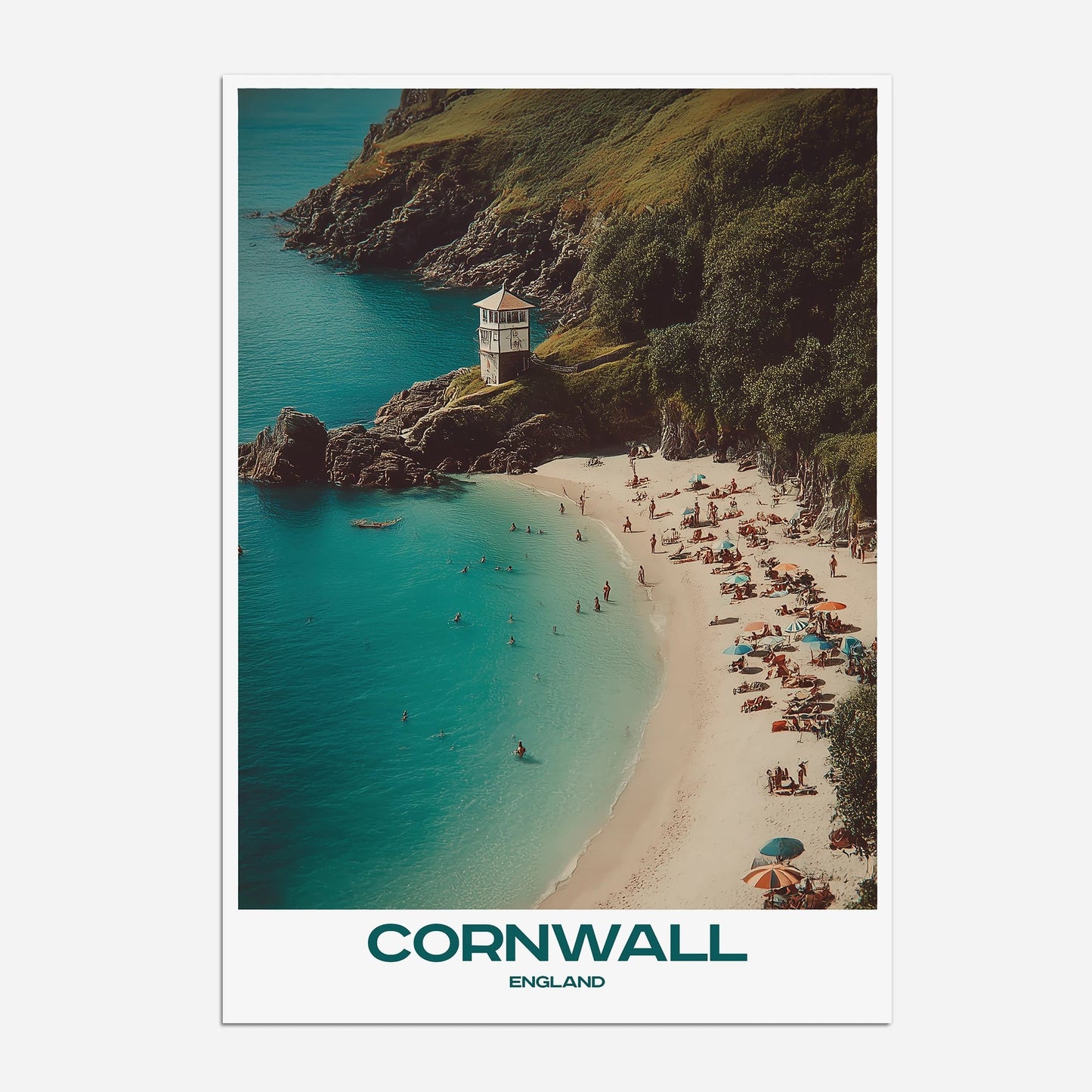 Cornwall England Europe Travel Poster - Postered