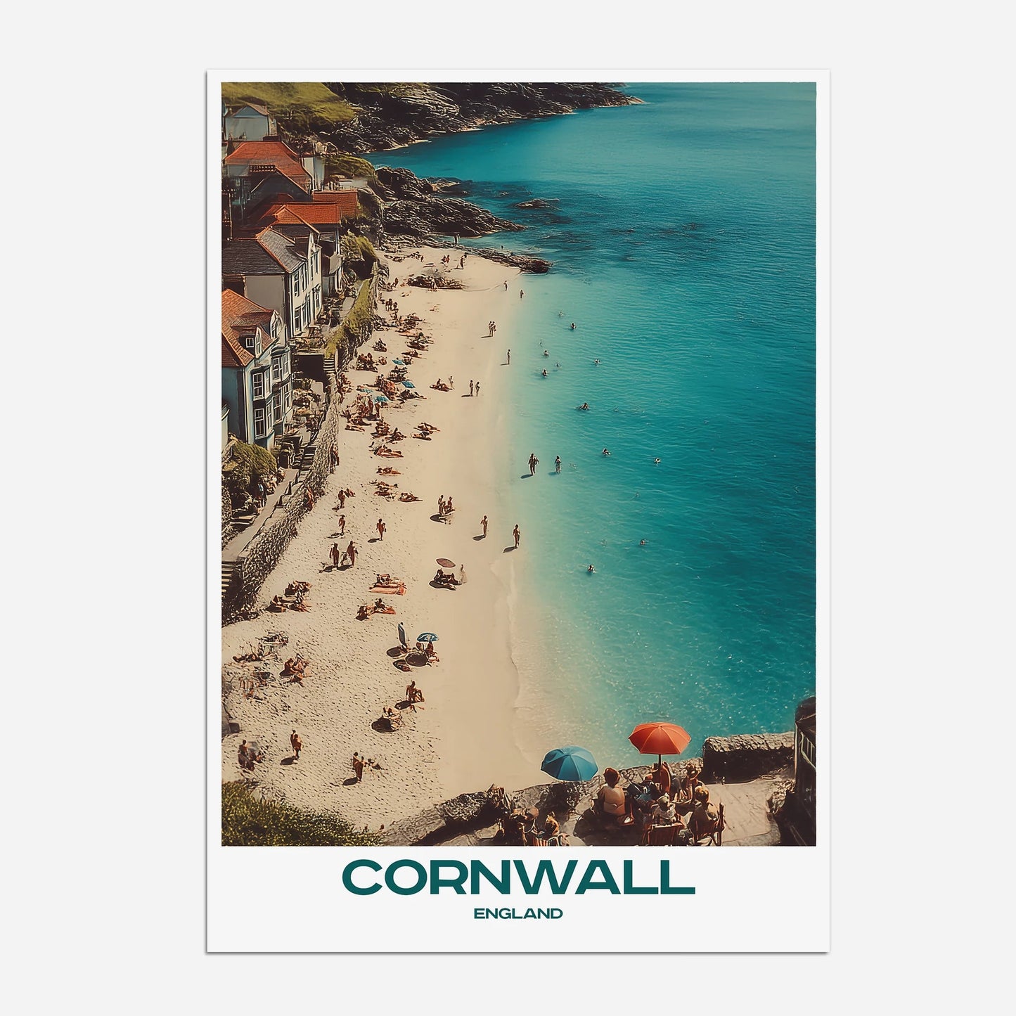 Cornwall England Europe Travel Poster - Postered