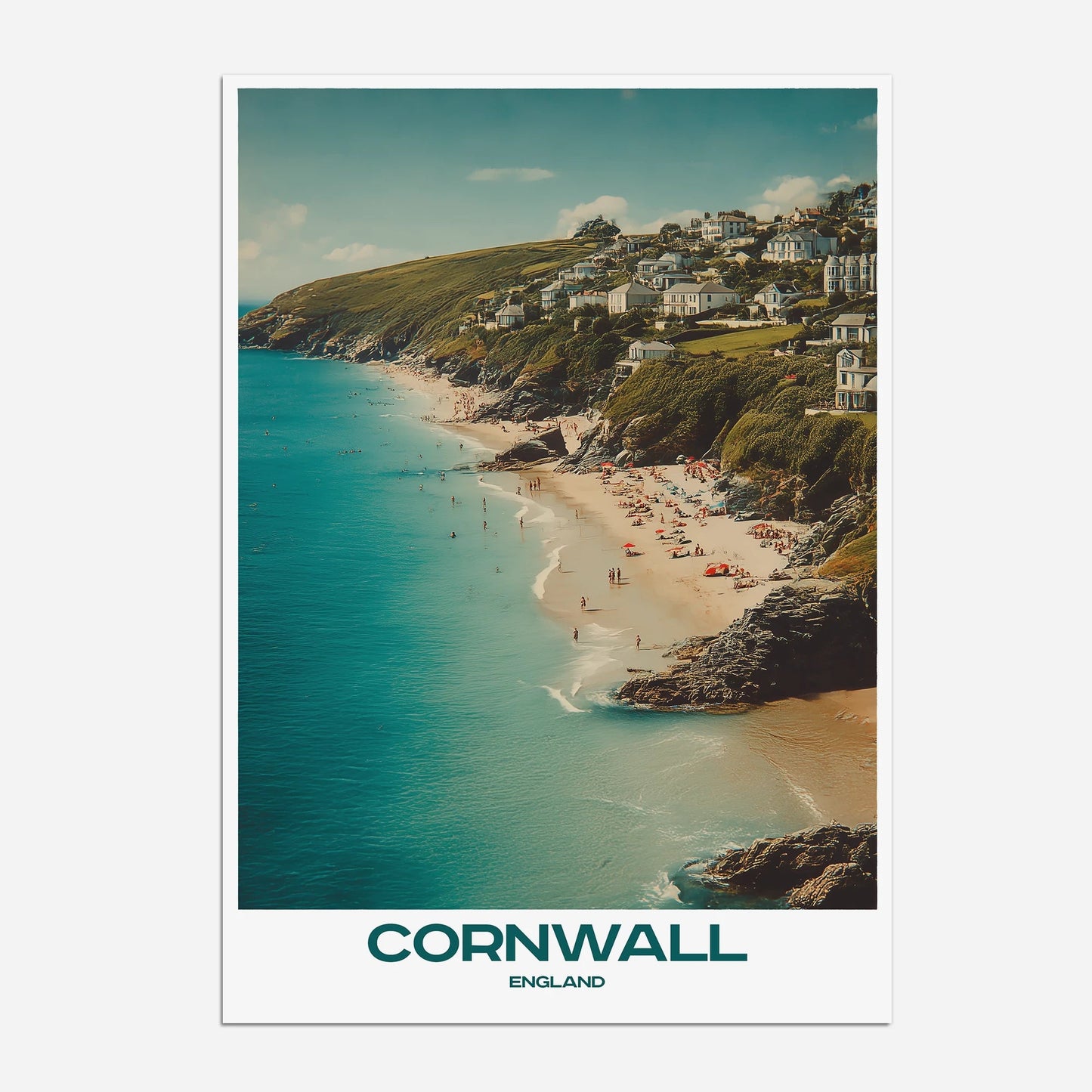 Cornwall England Europe Travel Poster - Postered