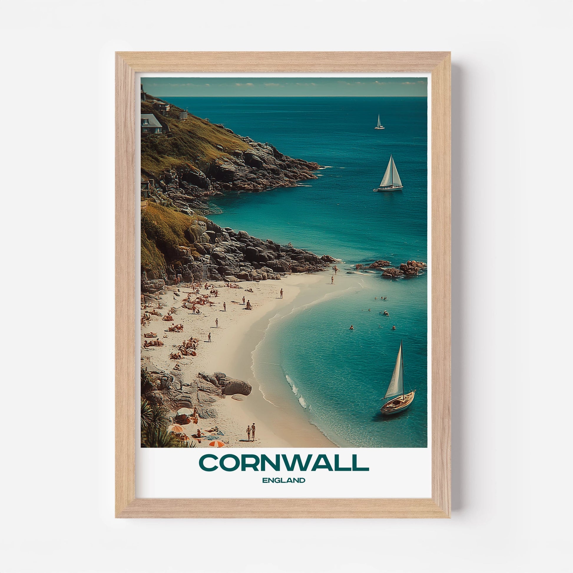 Cornwall England Europe Travel Poster - Postered