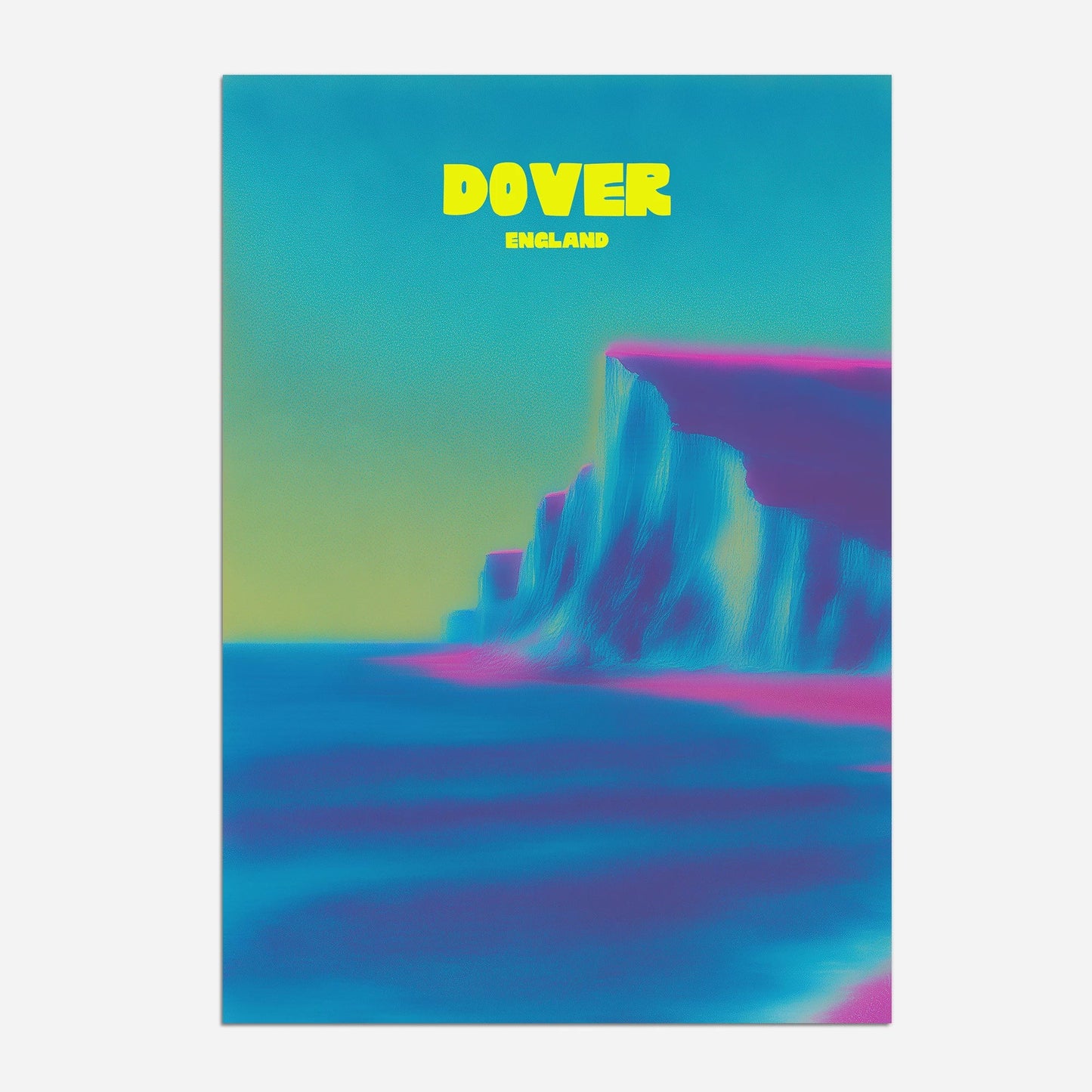 Dover England White Cliffs Travel Poster - Postered