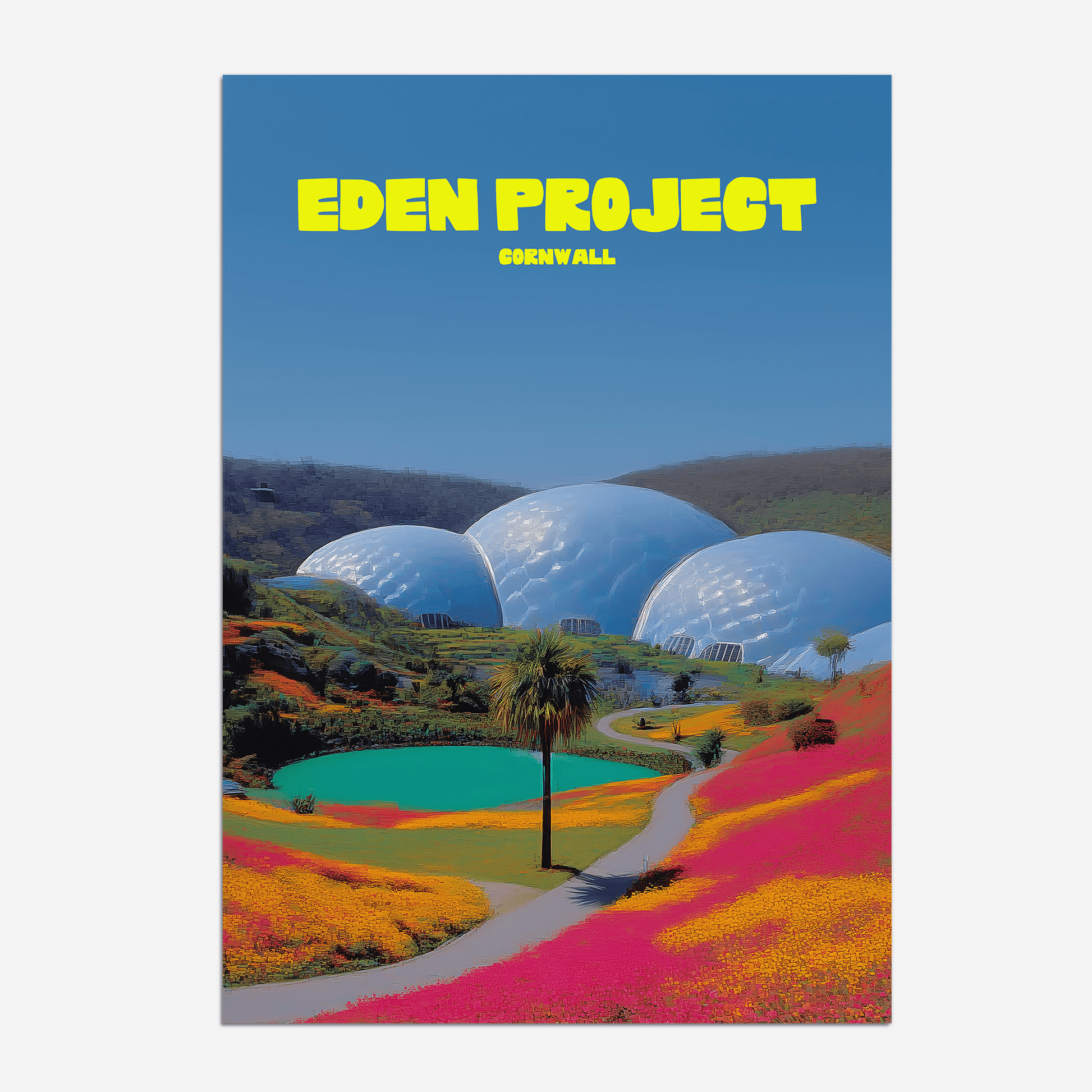 Eden Project Cornwall Travel Poster - Postered