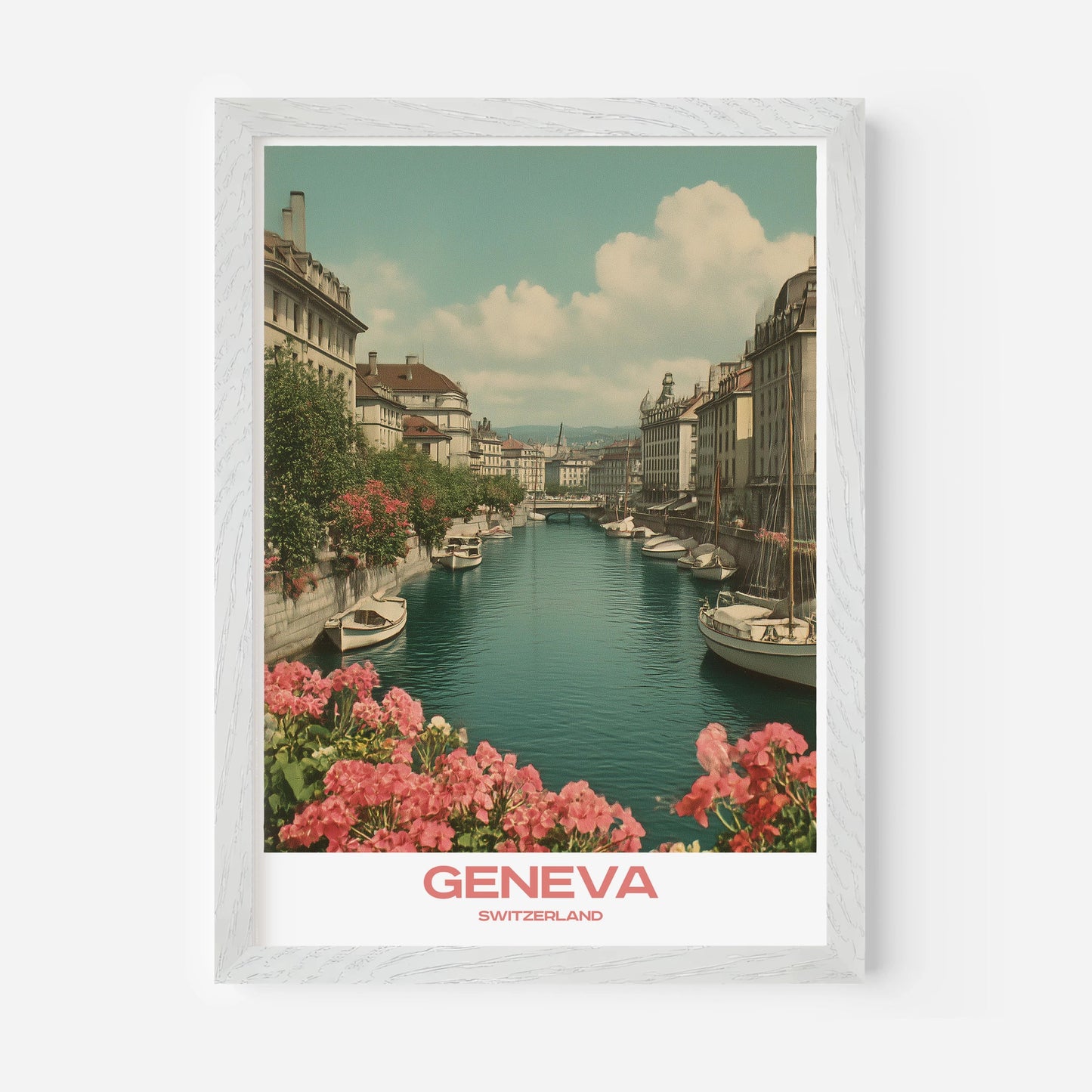 Geneva Switzerland Europe Travel Poster - Postered