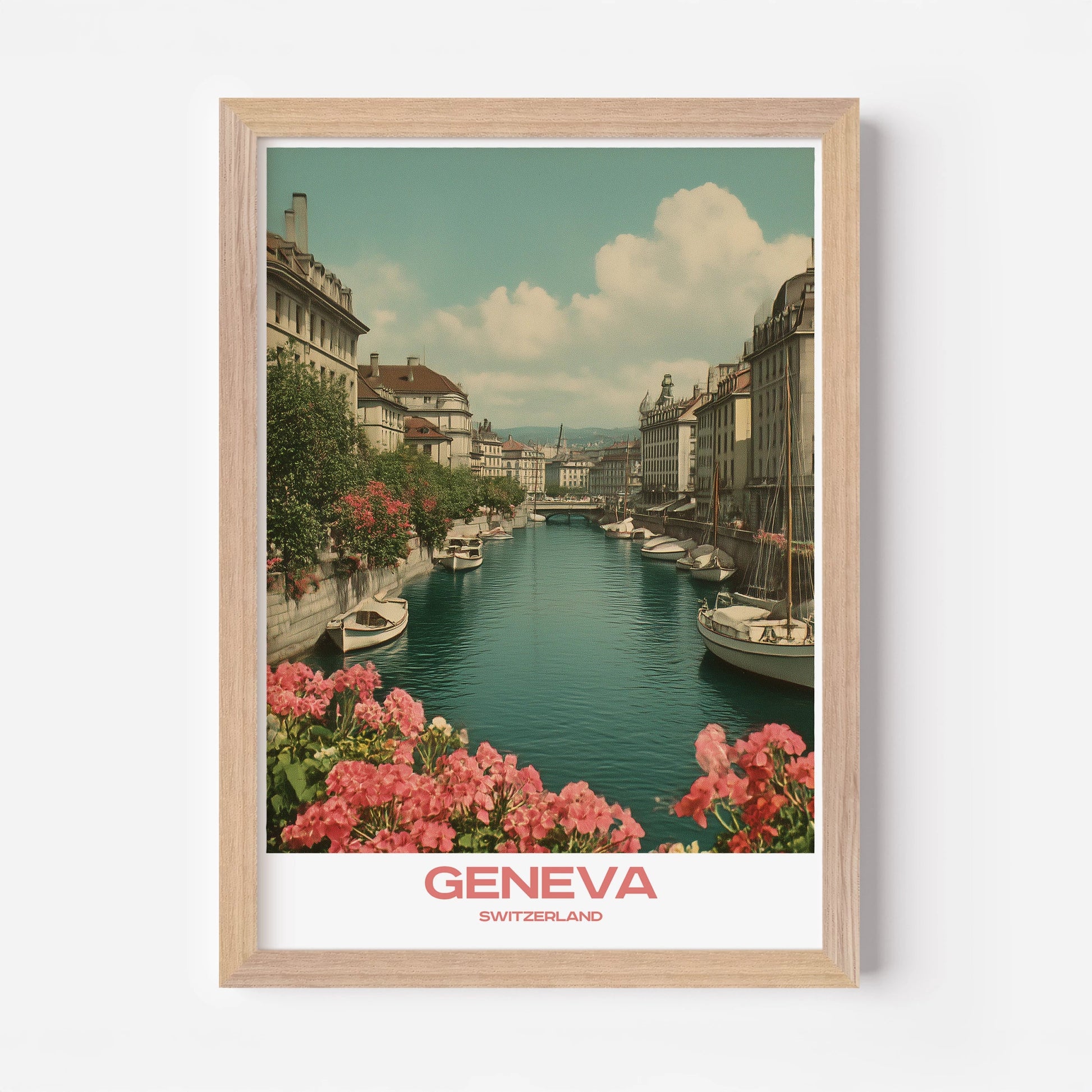 Geneva Switzerland Europe Travel Poster - Postered