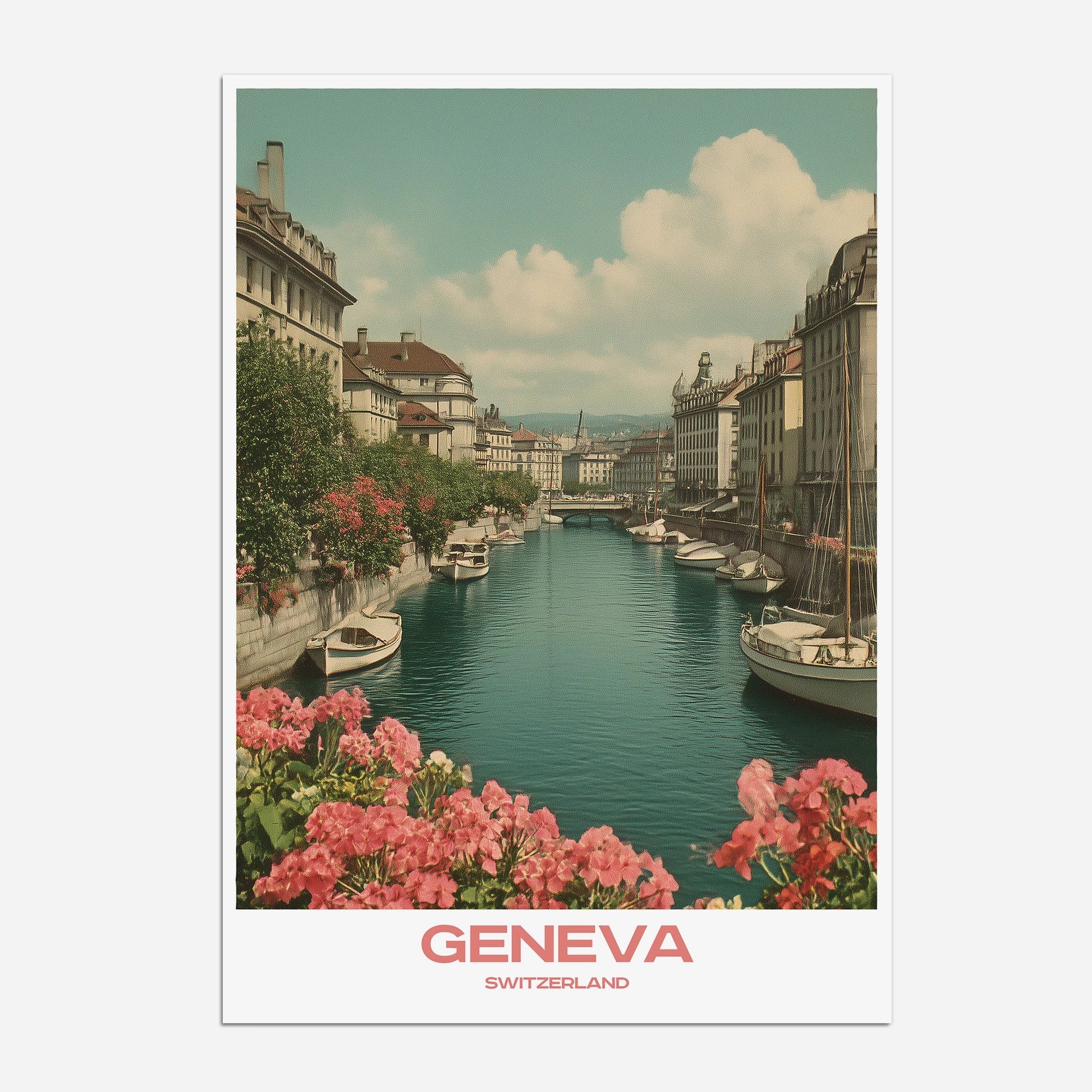 Geneva Switzerland Europe Travel Poster - Postered