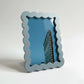 Magnetic Modular Wavey Plastic Frame - Greyish Blue - 5x7 Inch