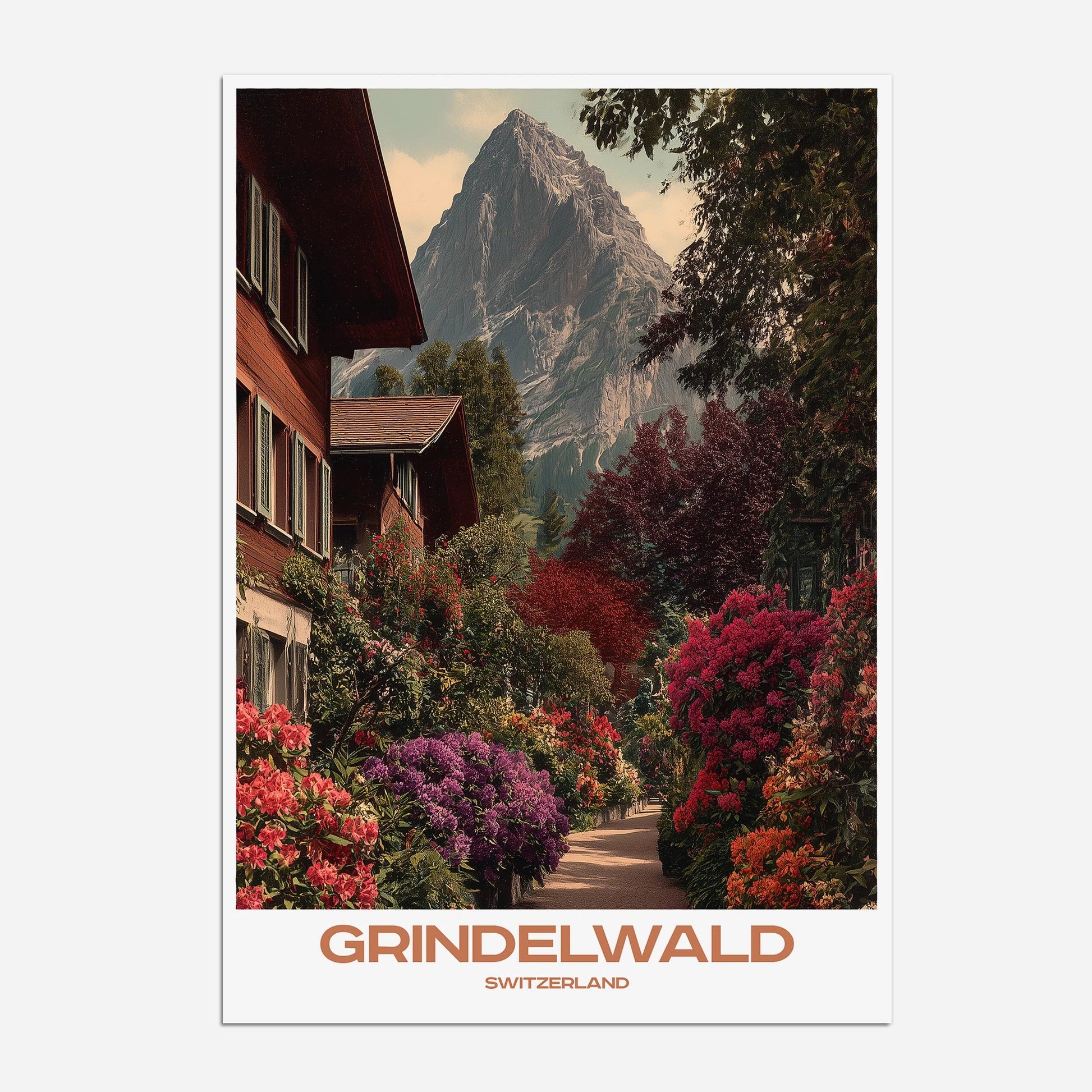 Grindelwald Switzerland Europe Travel Poster - Postered