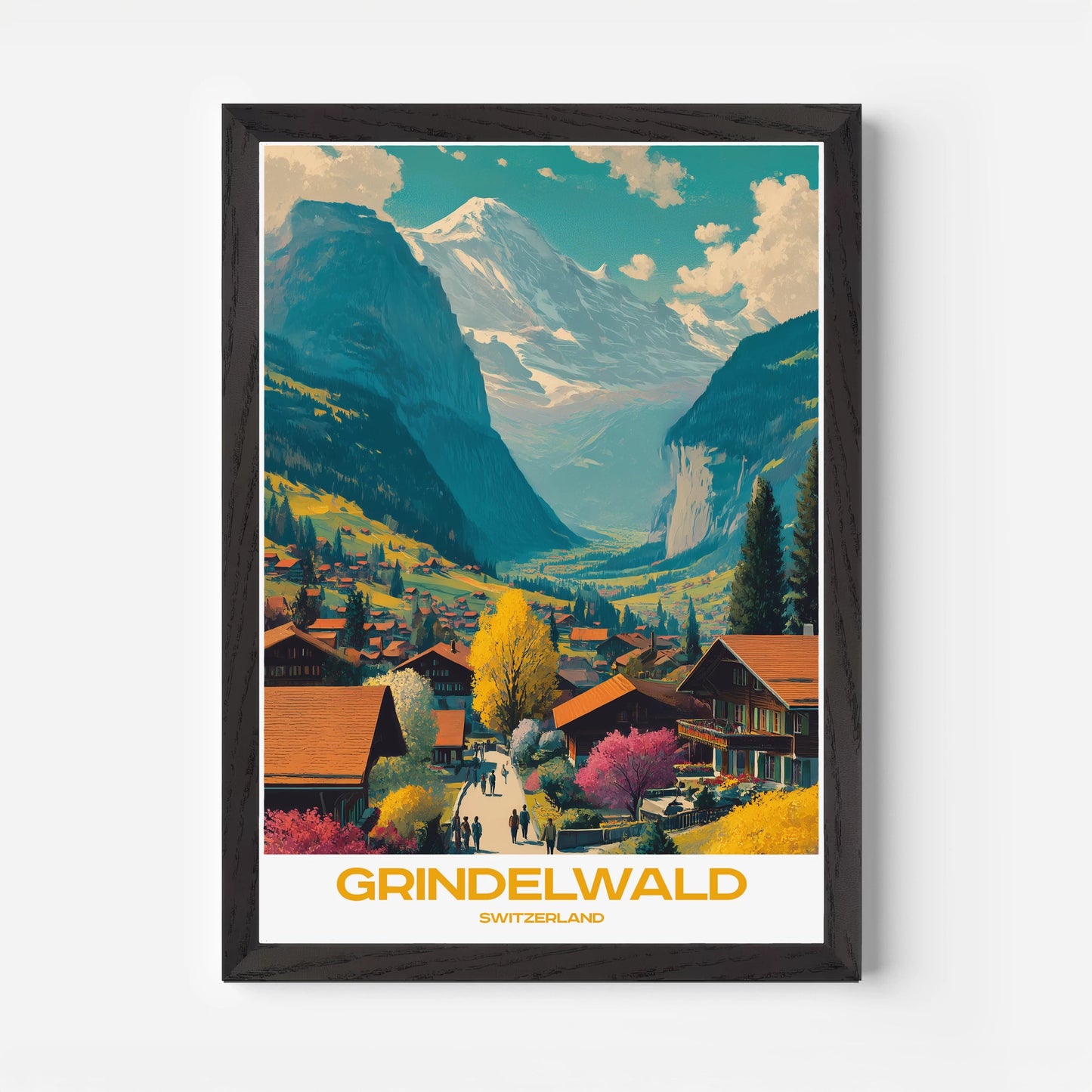 Grindelwald Switzerland Europe Travel Poster - Postered
