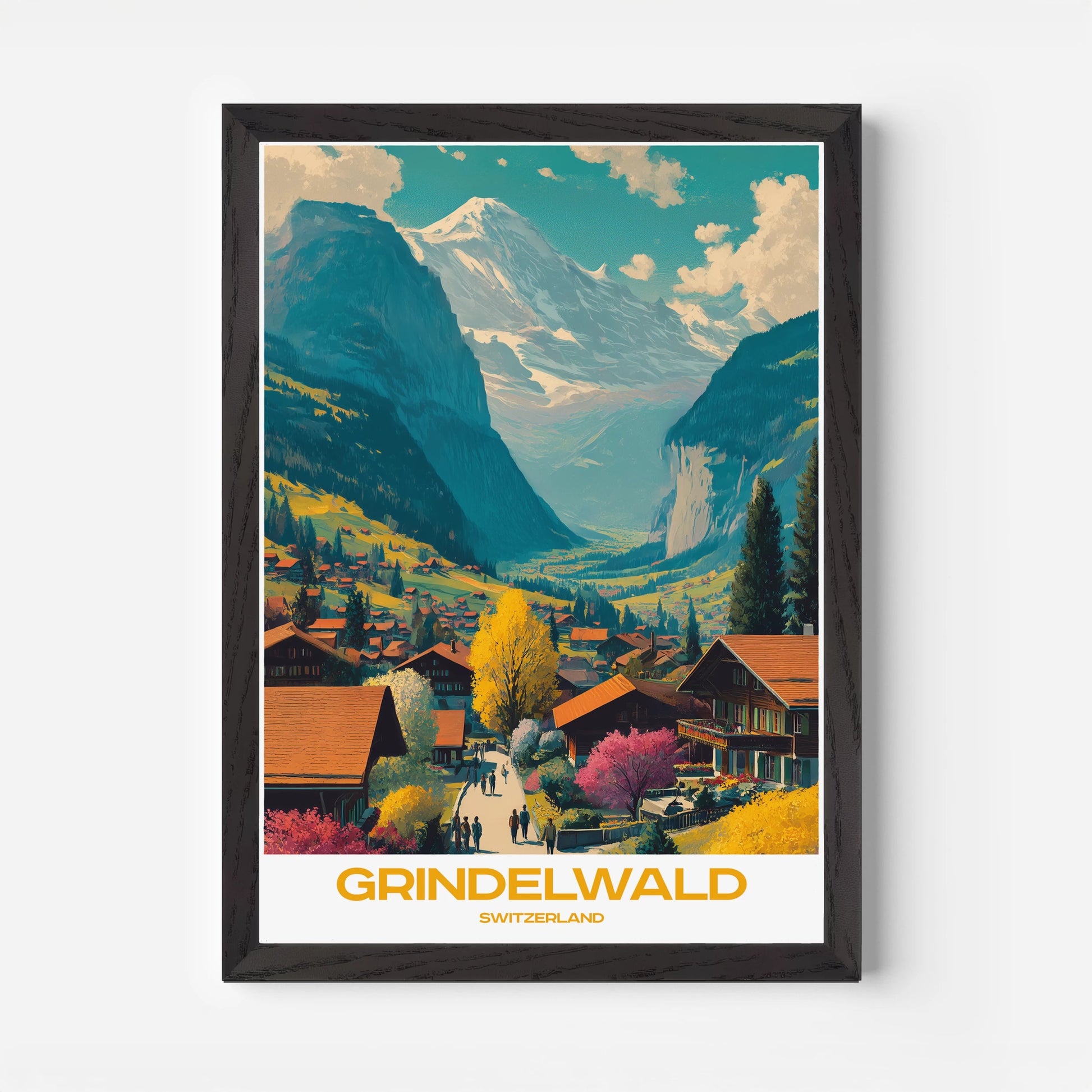 Grindelwald Switzerland Europe Travel Poster - Postered