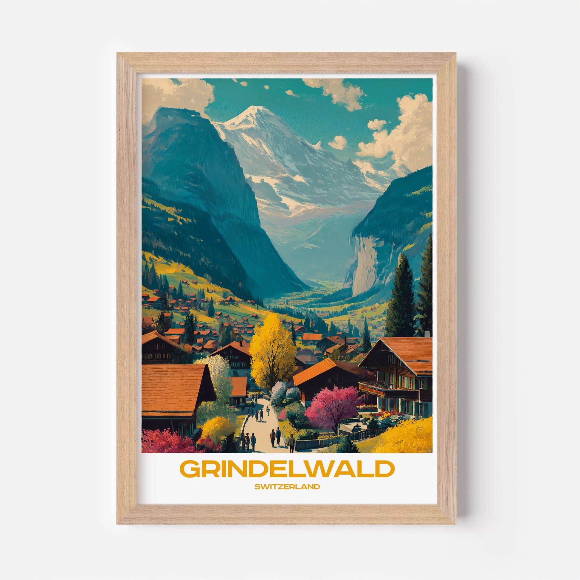 Grindelwald Switzerland Europe Travel Poster - Postered