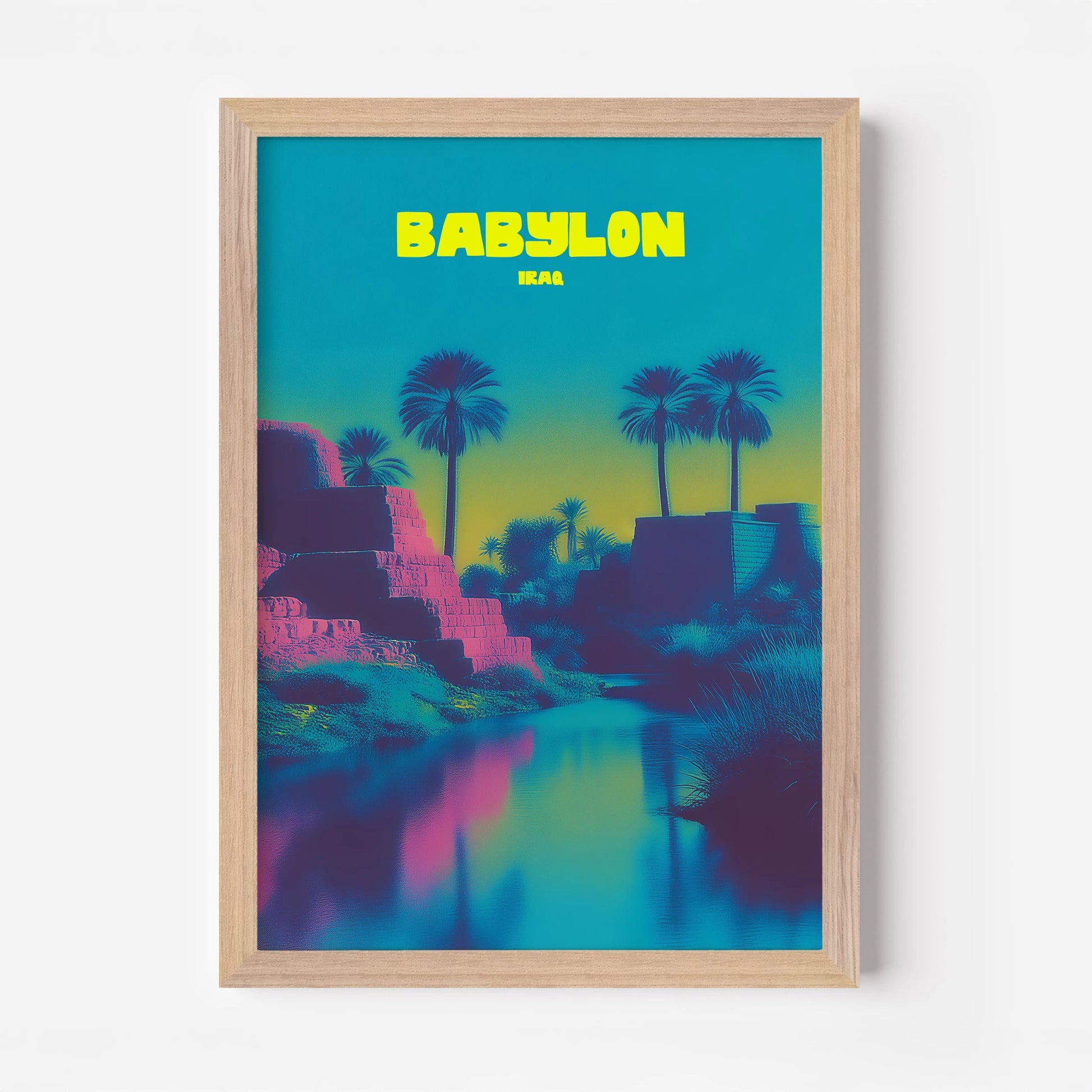 Hanging Garden Of Babylon Iraq Asia Travel Poster - Postered